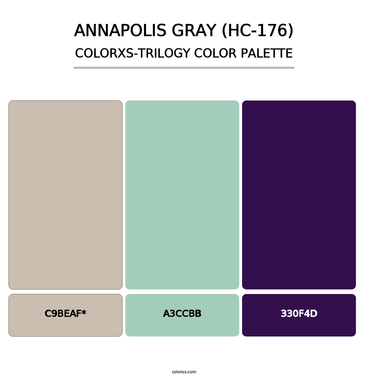 Annapolis Gray (HC-176) - Colorxs Trilogy Palette