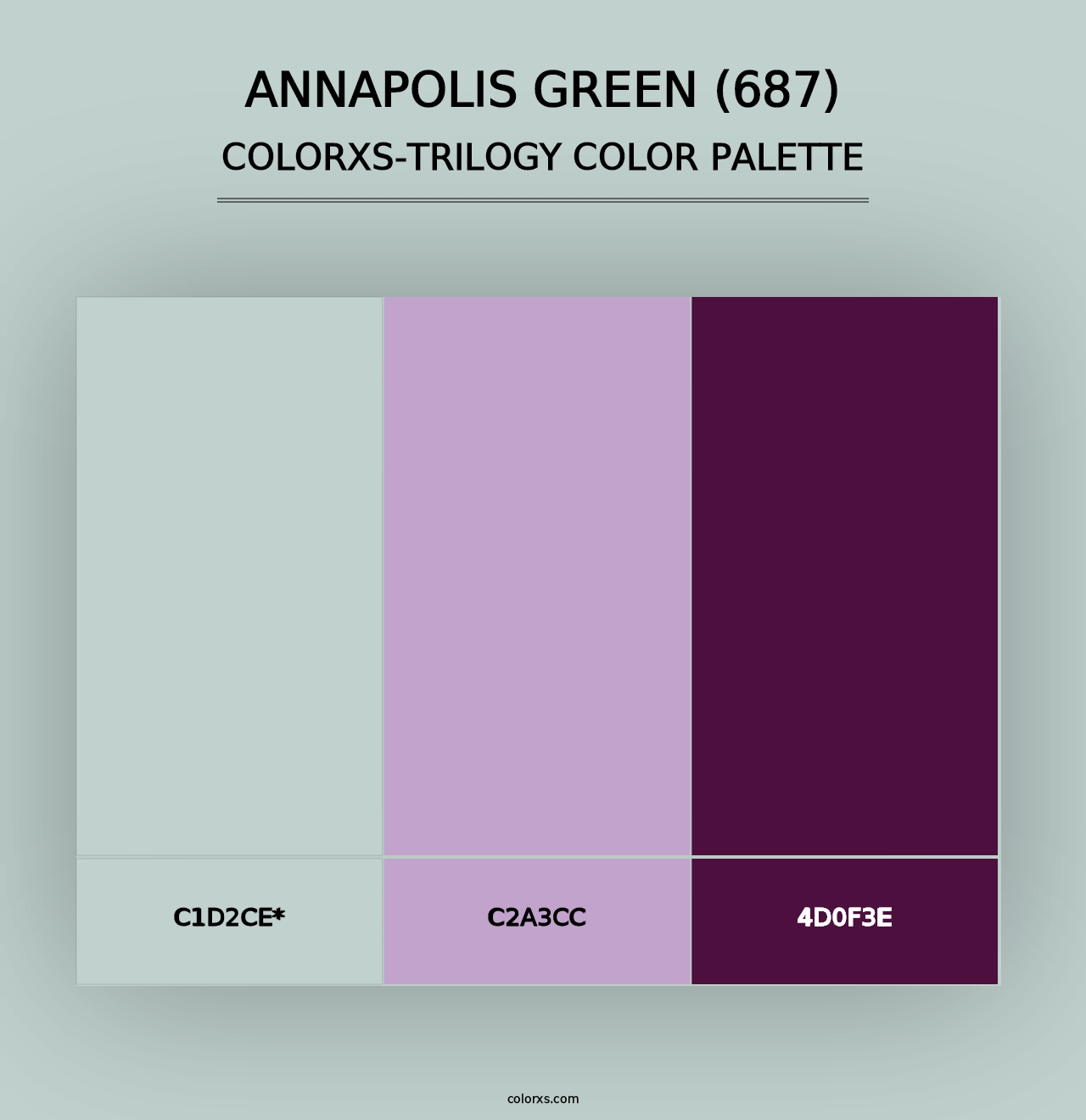 Annapolis Green (687) - Colorxs Trilogy Palette