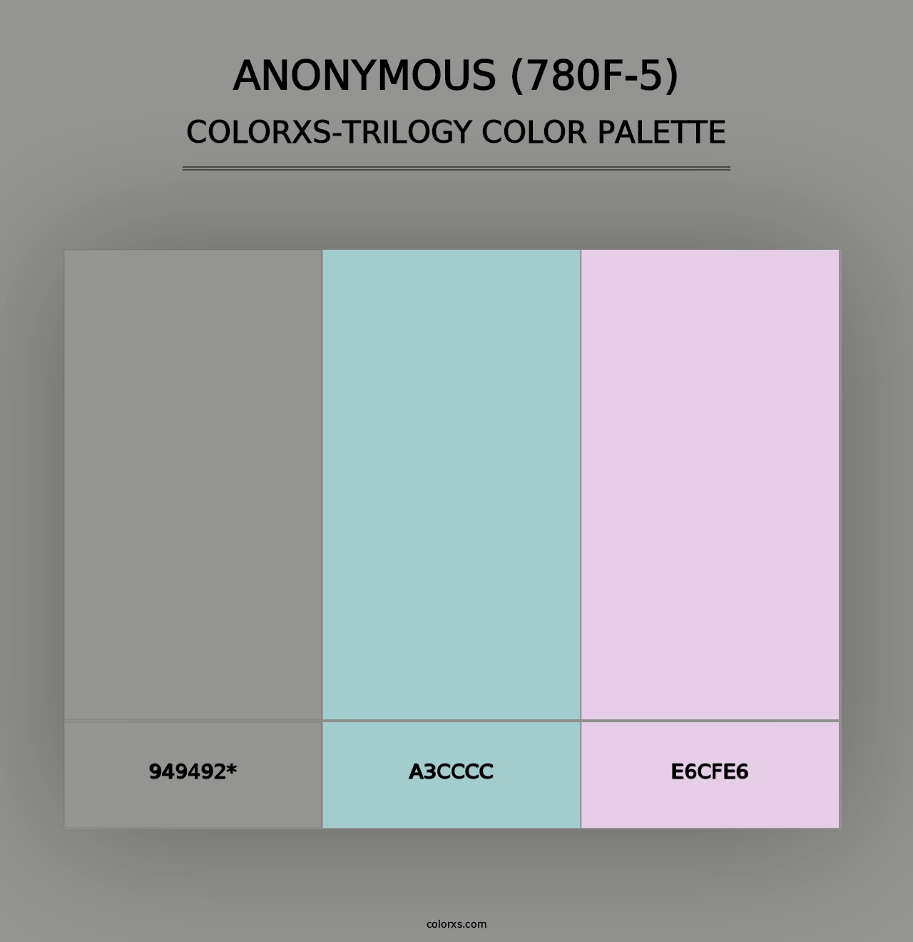 Anonymous (780F-5) - Colorxs Trilogy Palette