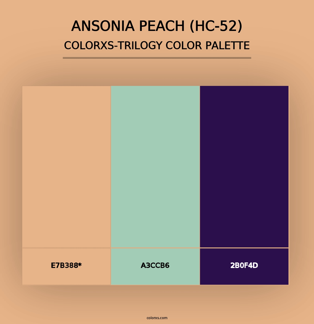 Ansonia Peach (HC-52) - Colorxs Trilogy Palette