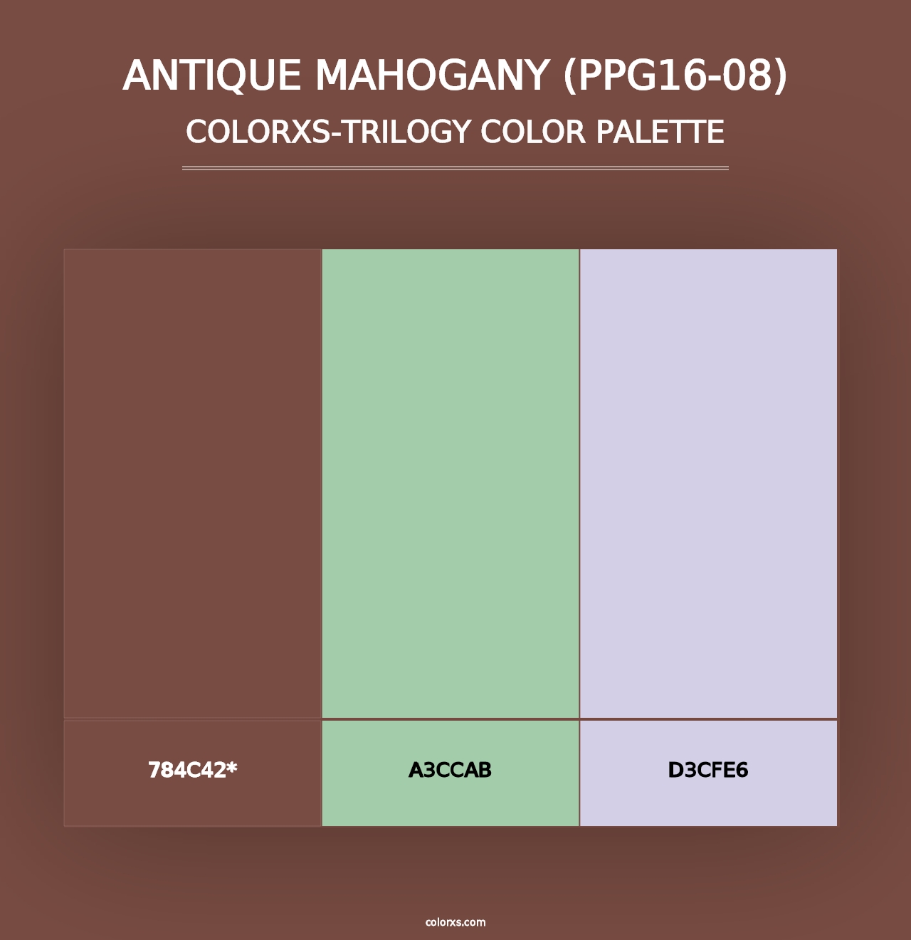 Antique Mahogany (PPG16-08) - Colorxs Trilogy Palette