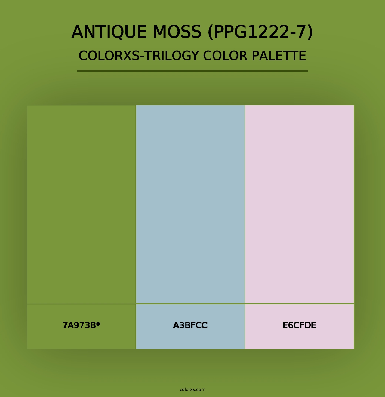 Antique Moss (PPG1222-7) - Colorxs Trilogy Palette