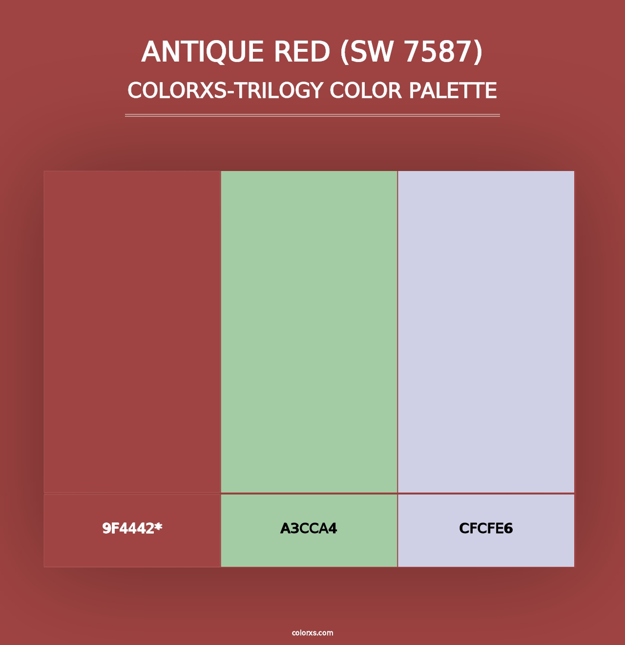 Antique Red (SW 7587) - Colorxs Trilogy Palette