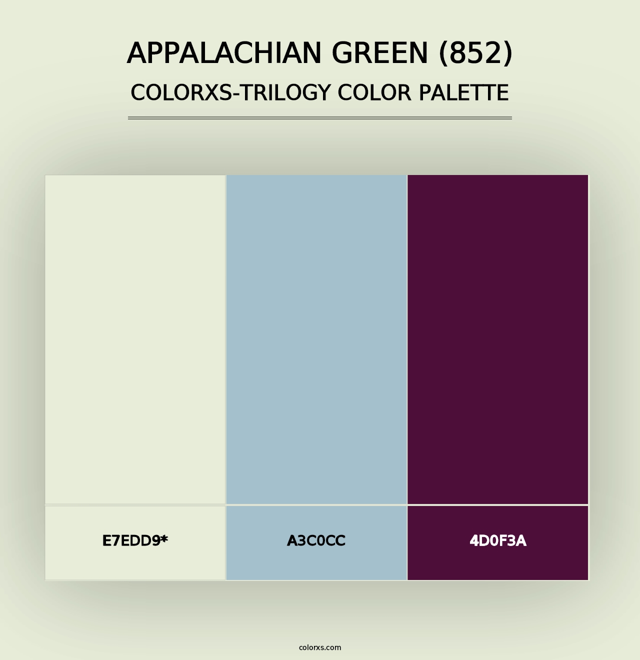 Appalachian Green (852) - Colorxs Trilogy Palette