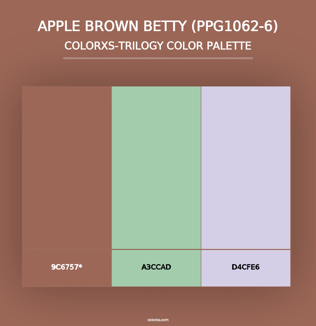 Apple Brown Betty (PPG1062-6) - Colorxs Trilogy Palette