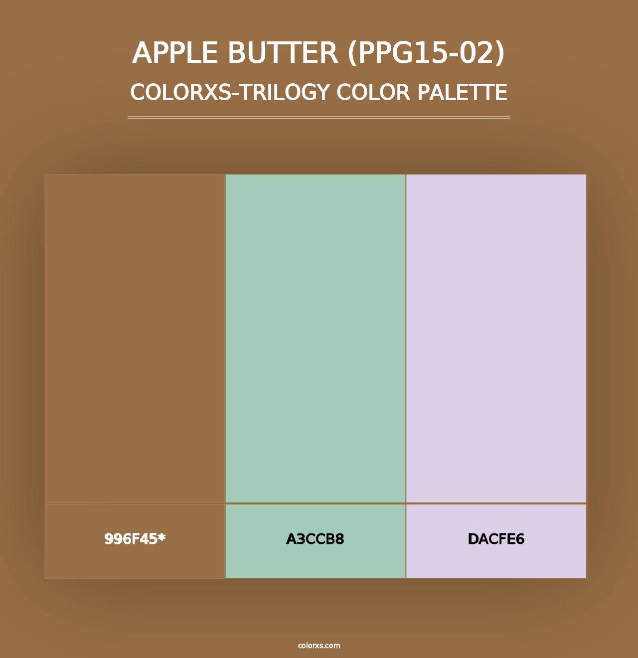 Apple Butter (PPG15-02) - Colorxs Trilogy Palette