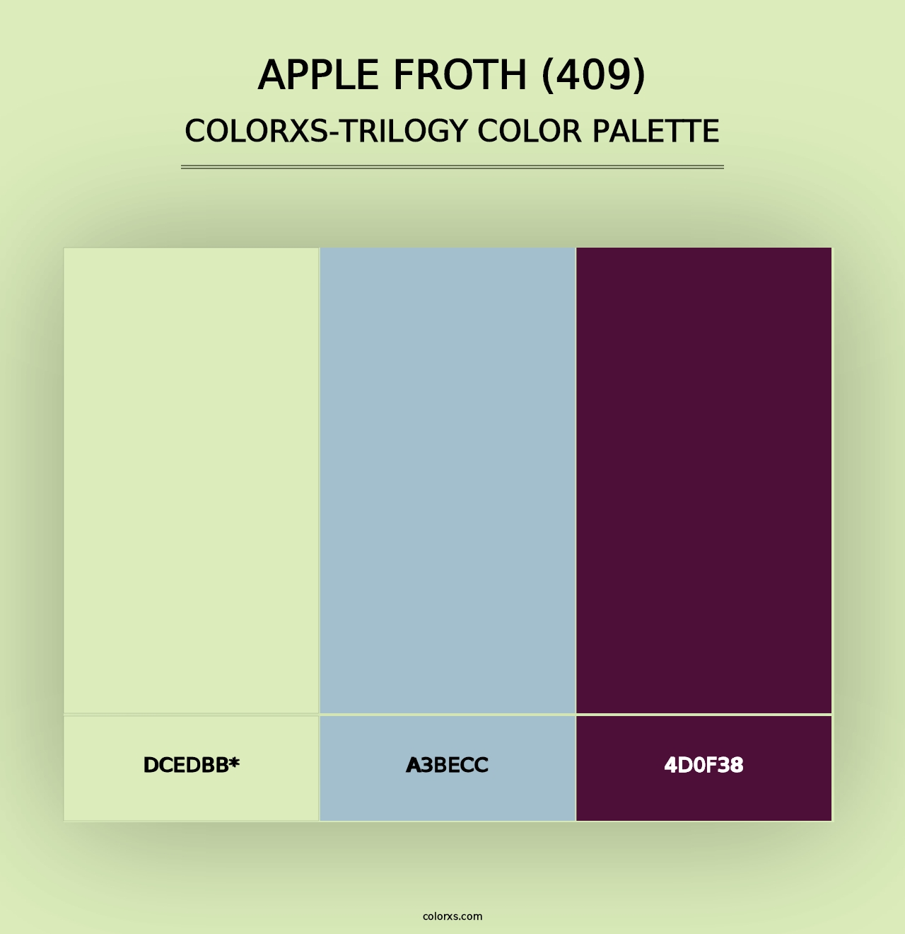 Apple Froth (409) - Colorxs Trilogy Palette