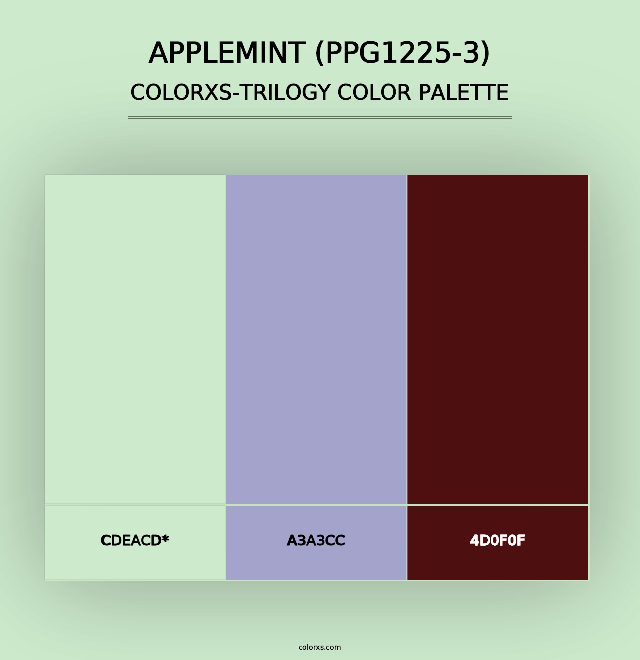 Applemint (PPG1225-3) - Colorxs Trilogy Palette