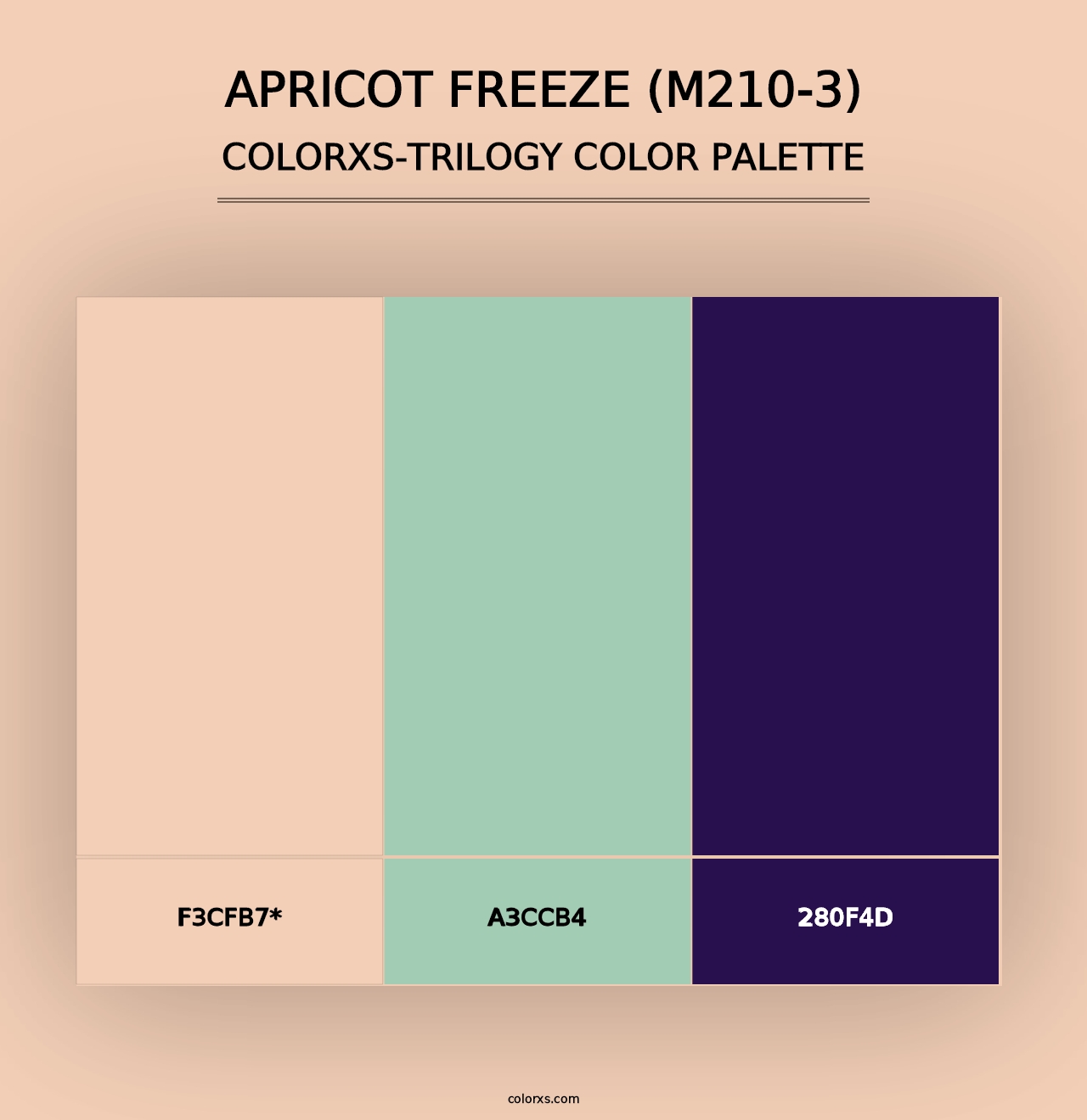 Apricot Freeze (M210-3) - Colorxs Trilogy Palette