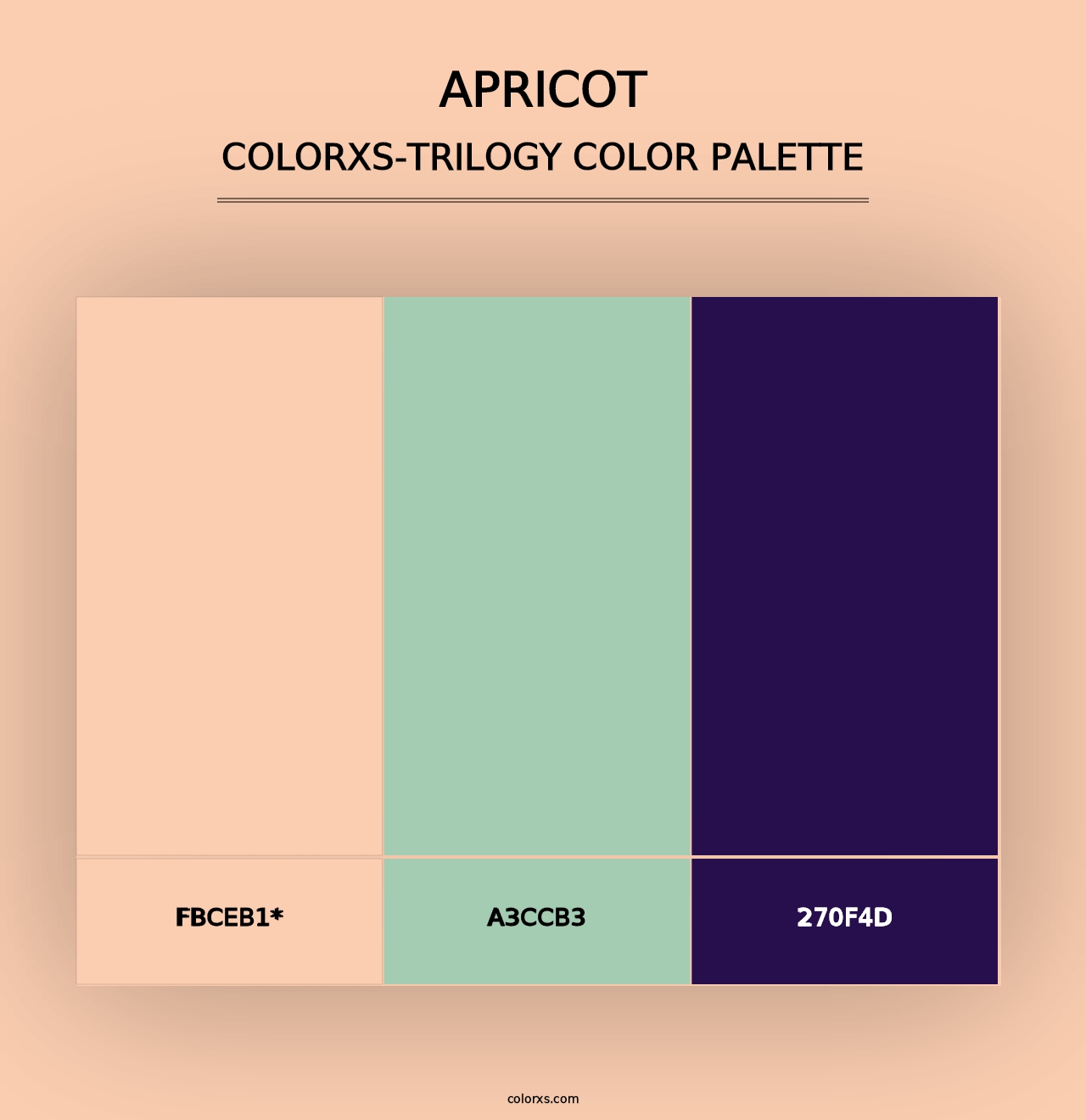 Apricot - Colorxs Trilogy Palette