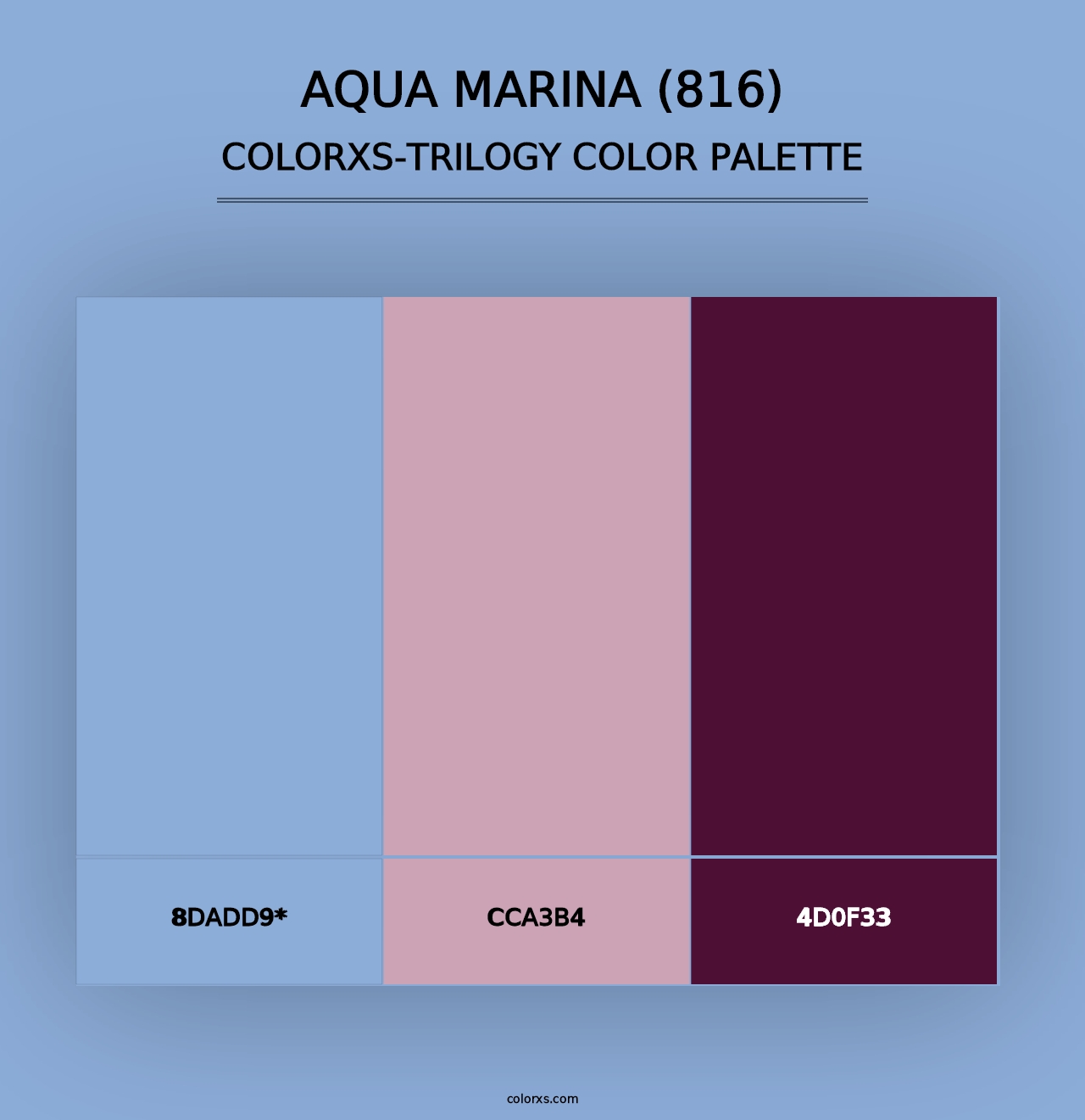 Aqua Marina (816) - Colorxs Trilogy Palette