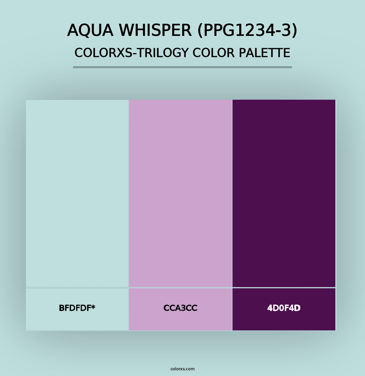 Aqua Whisper (PPG1234-3) - Colorxs Trilogy Palette