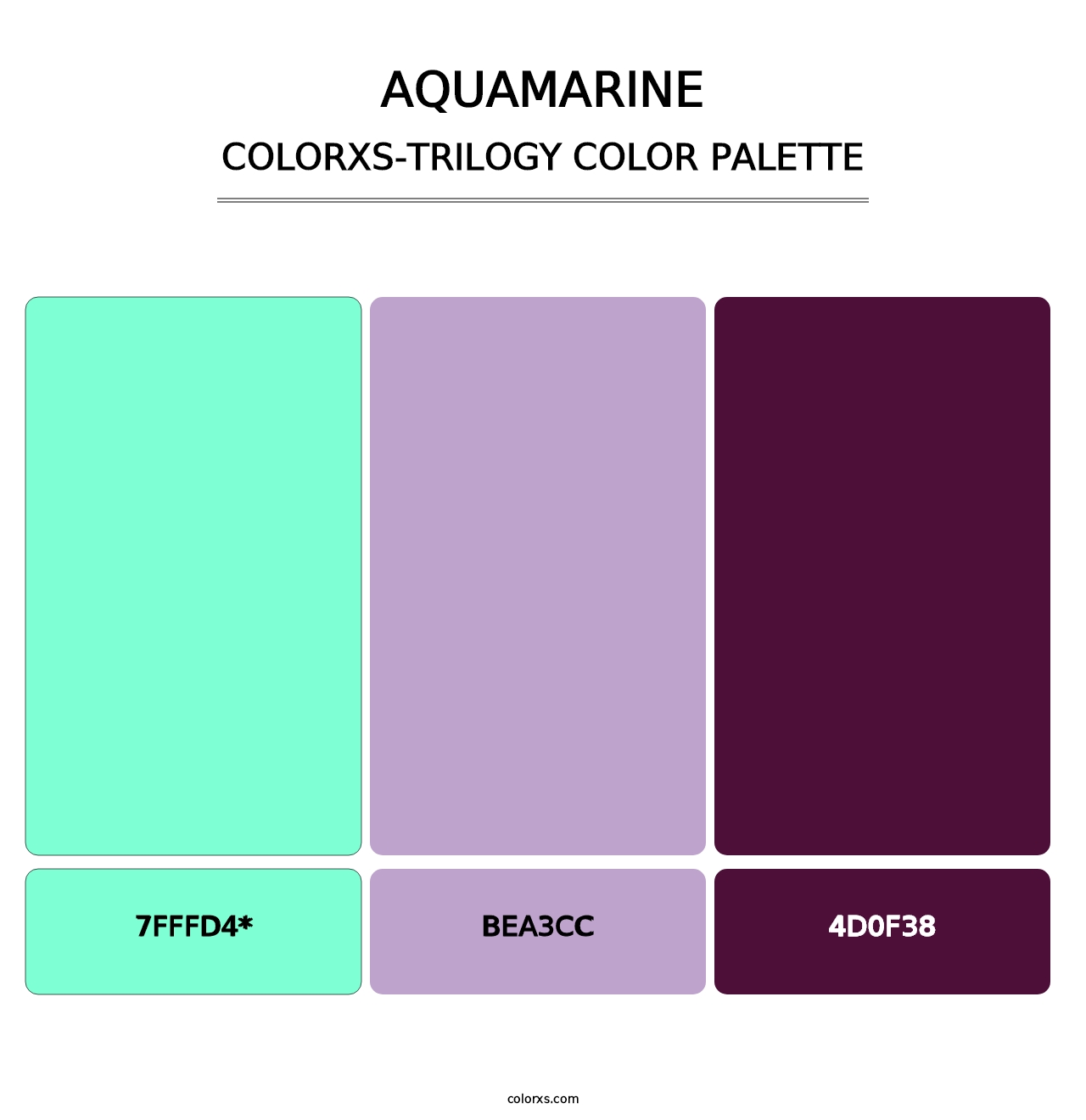 Aquamarine - Colorxs Trilogy Palette