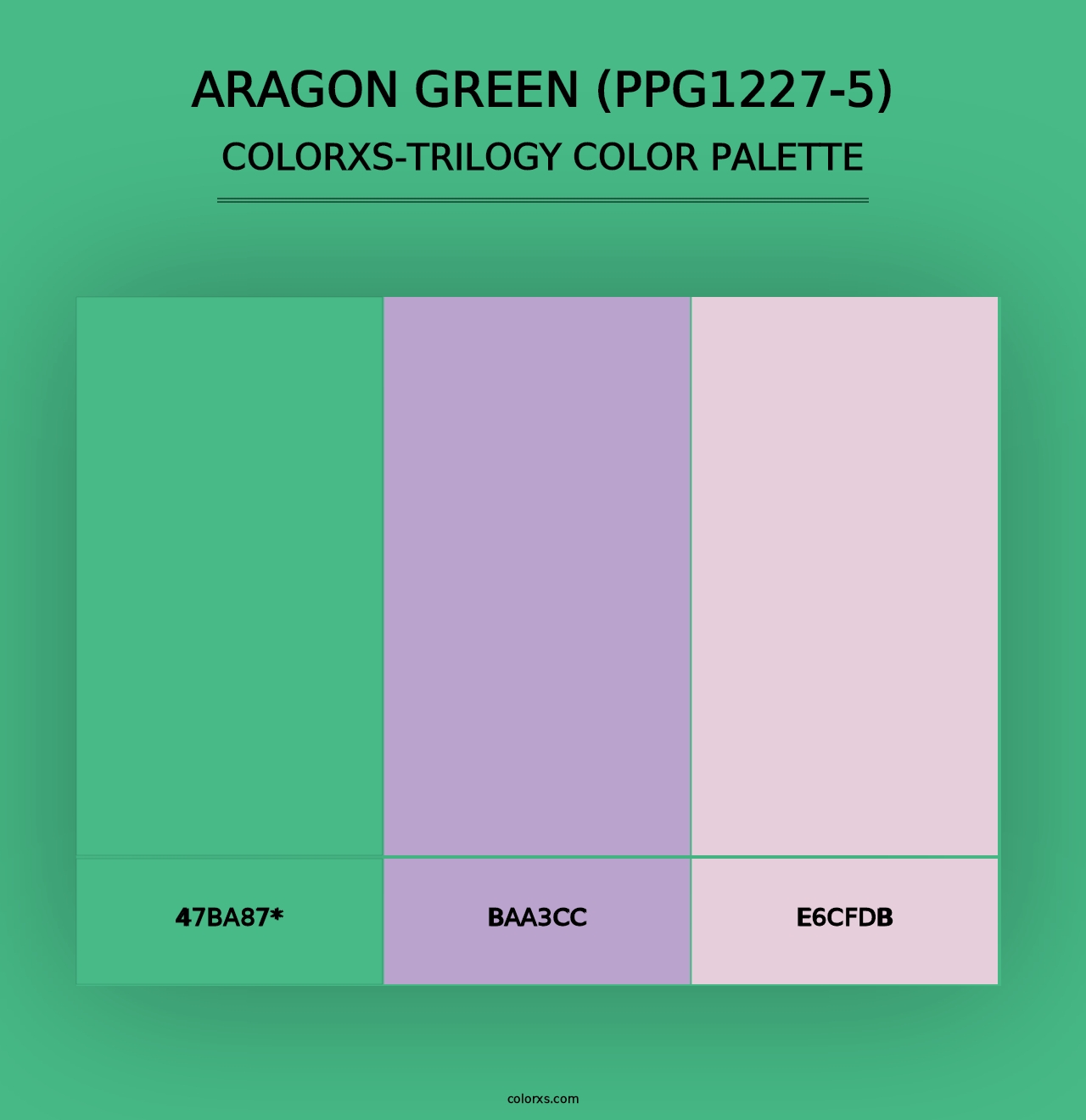 Aragon Green (PPG1227-5) - Colorxs Trilogy Palette