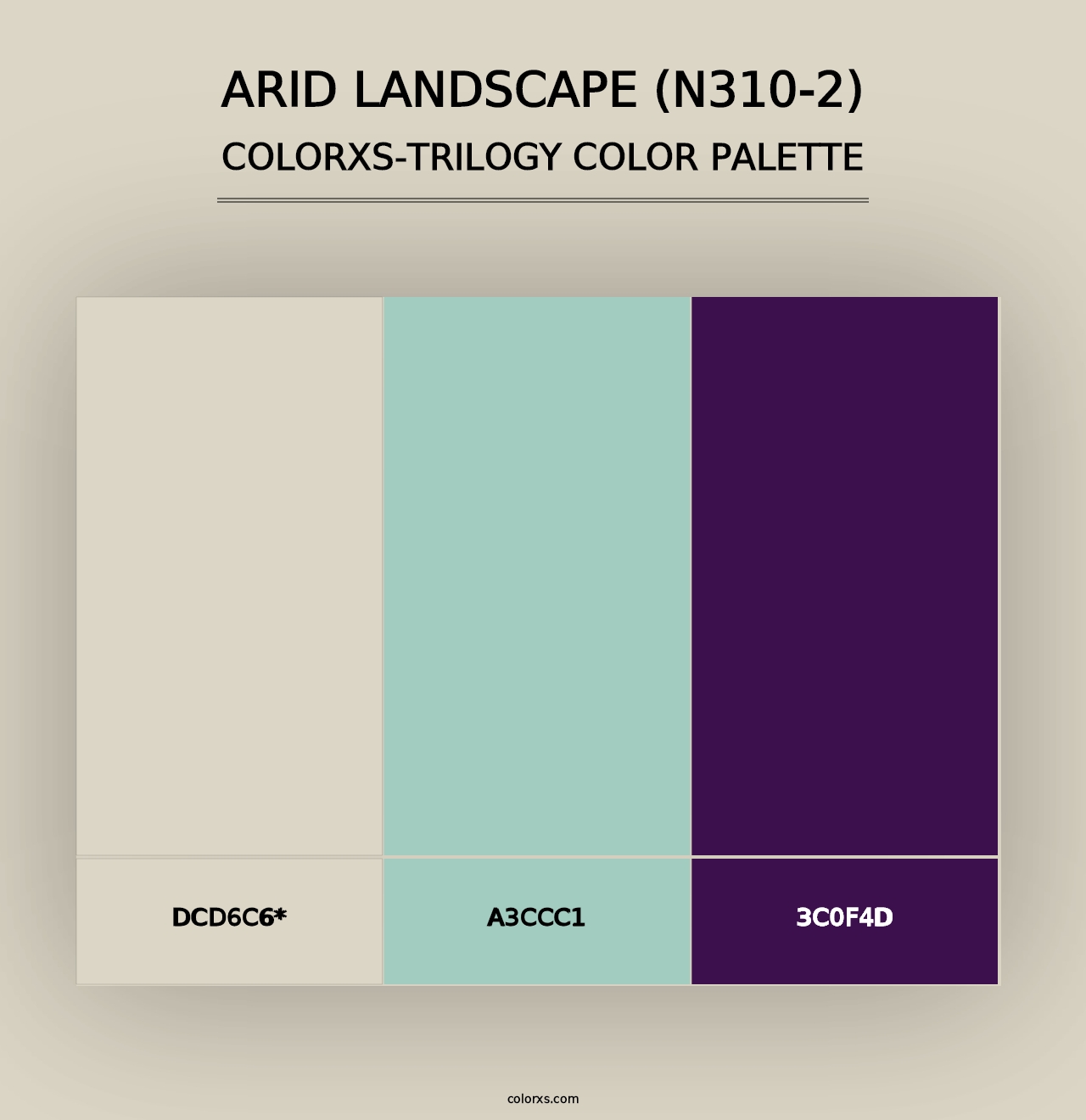 Arid Landscape (N310-2) - Colorxs Trilogy Palette