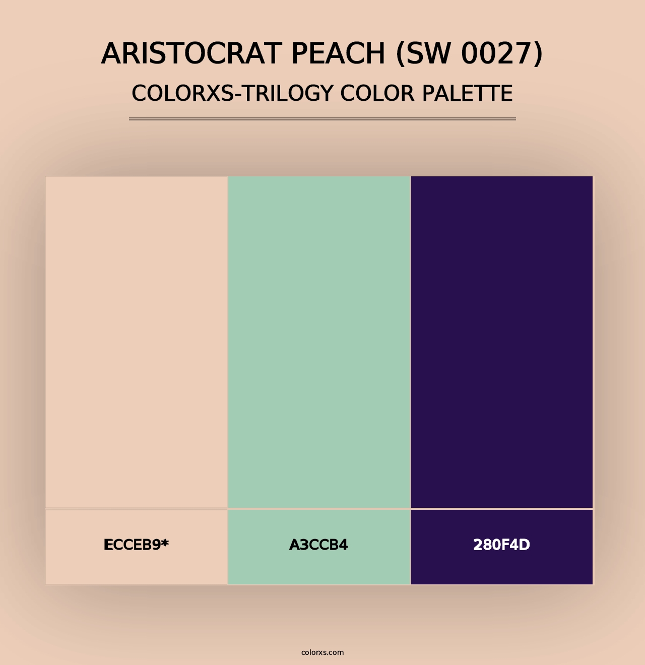 Aristocrat Peach (SW 0027) - Colorxs Trilogy Palette