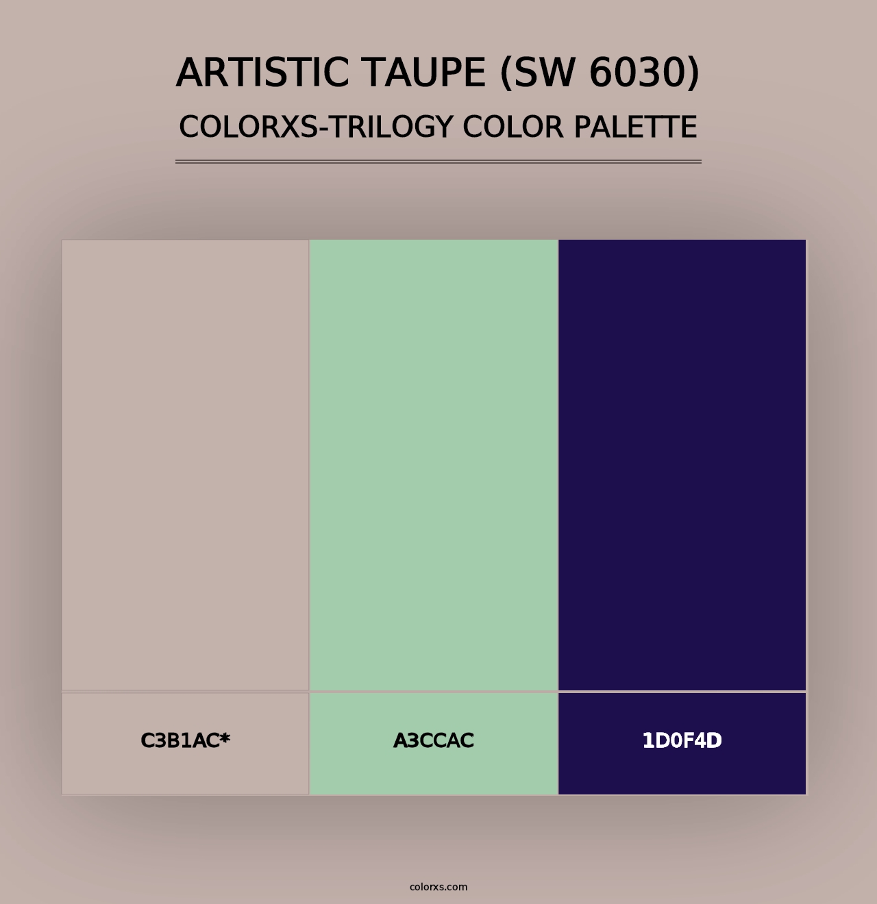 Artistic Taupe (SW 6030) - Colorxs Trilogy Palette