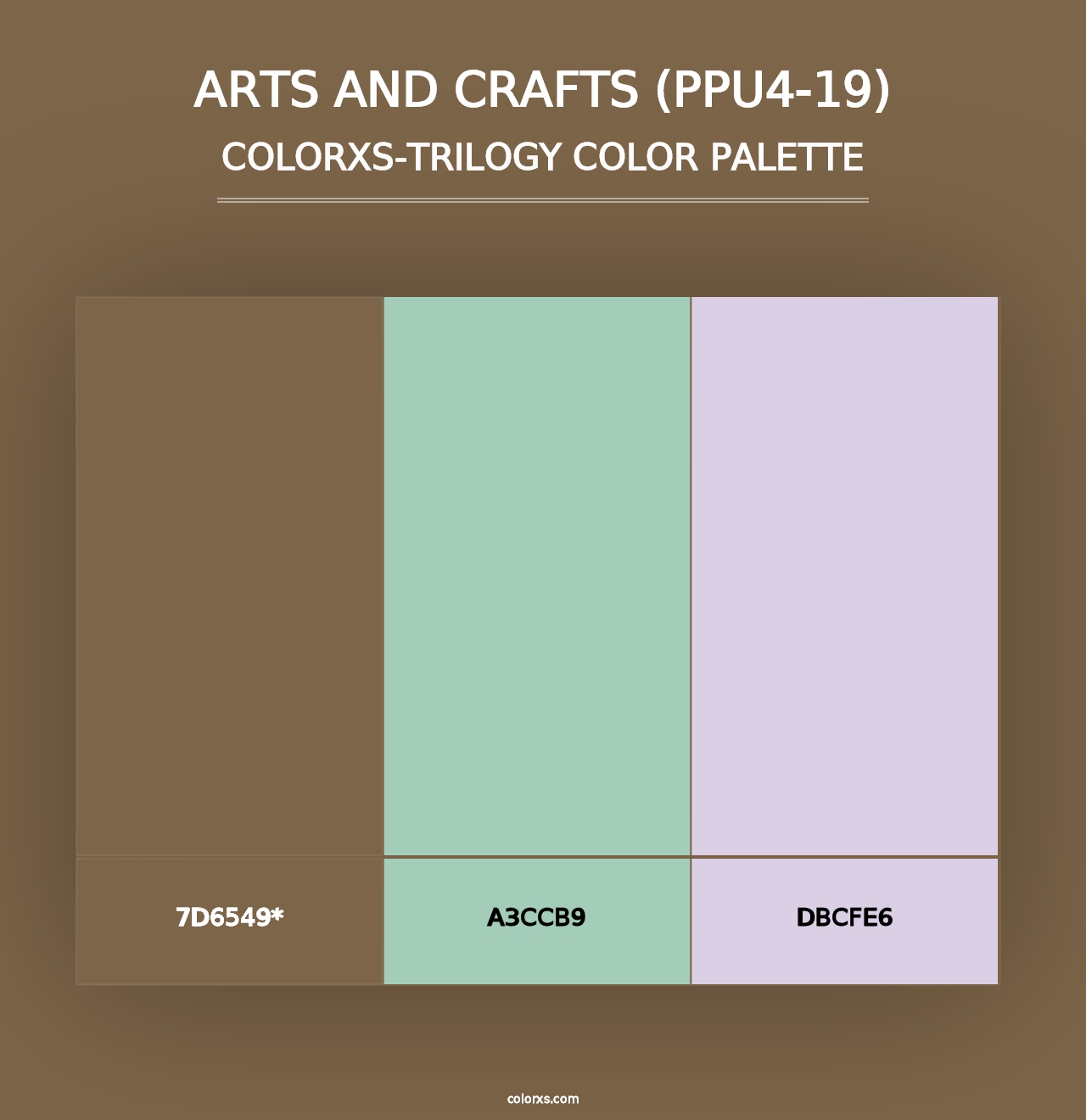 Arts And Crafts (PPU4-19) - Colorxs Trilogy Palette