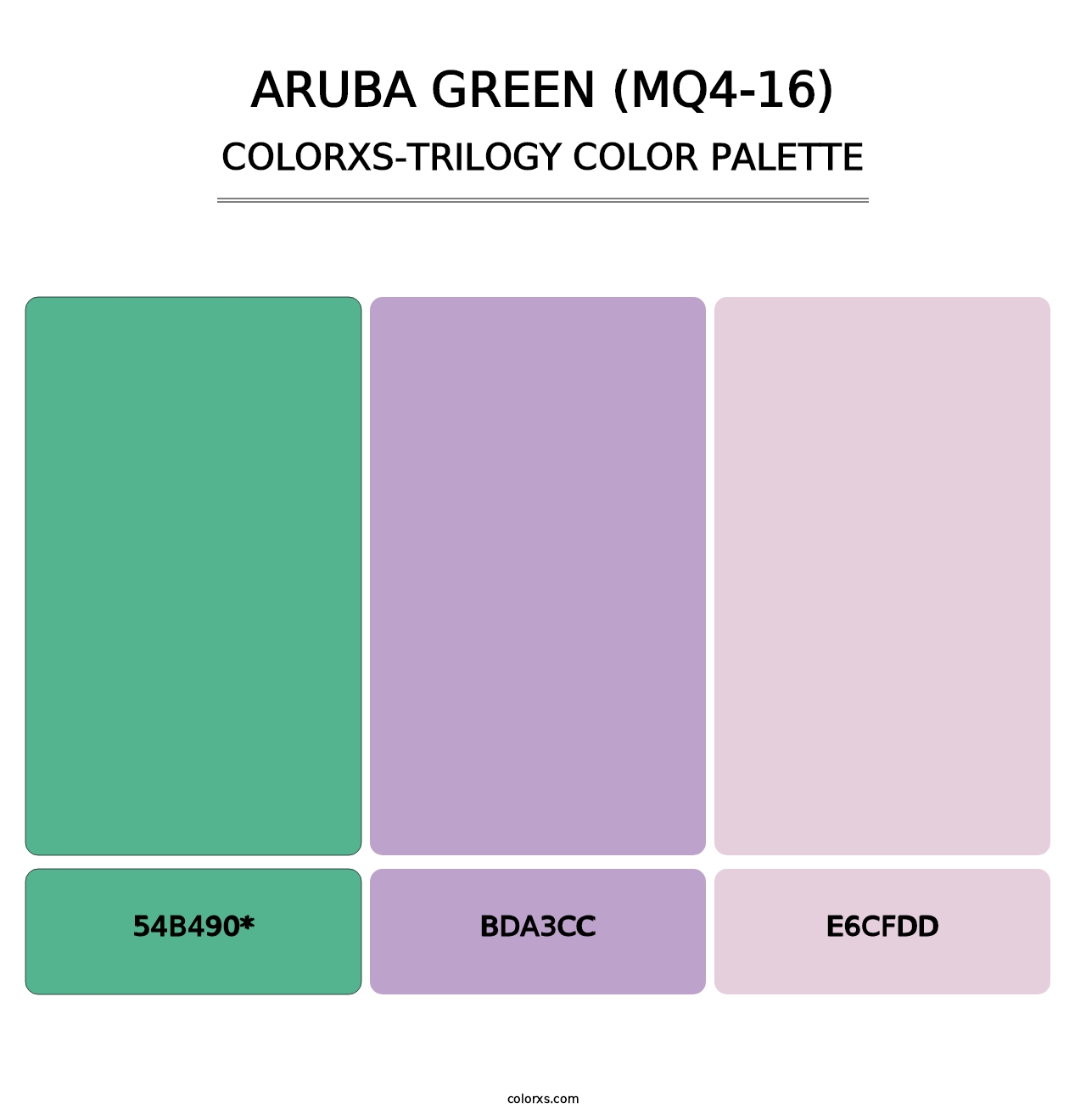 Aruba Green (MQ4-16) - Colorxs Trilogy Palette