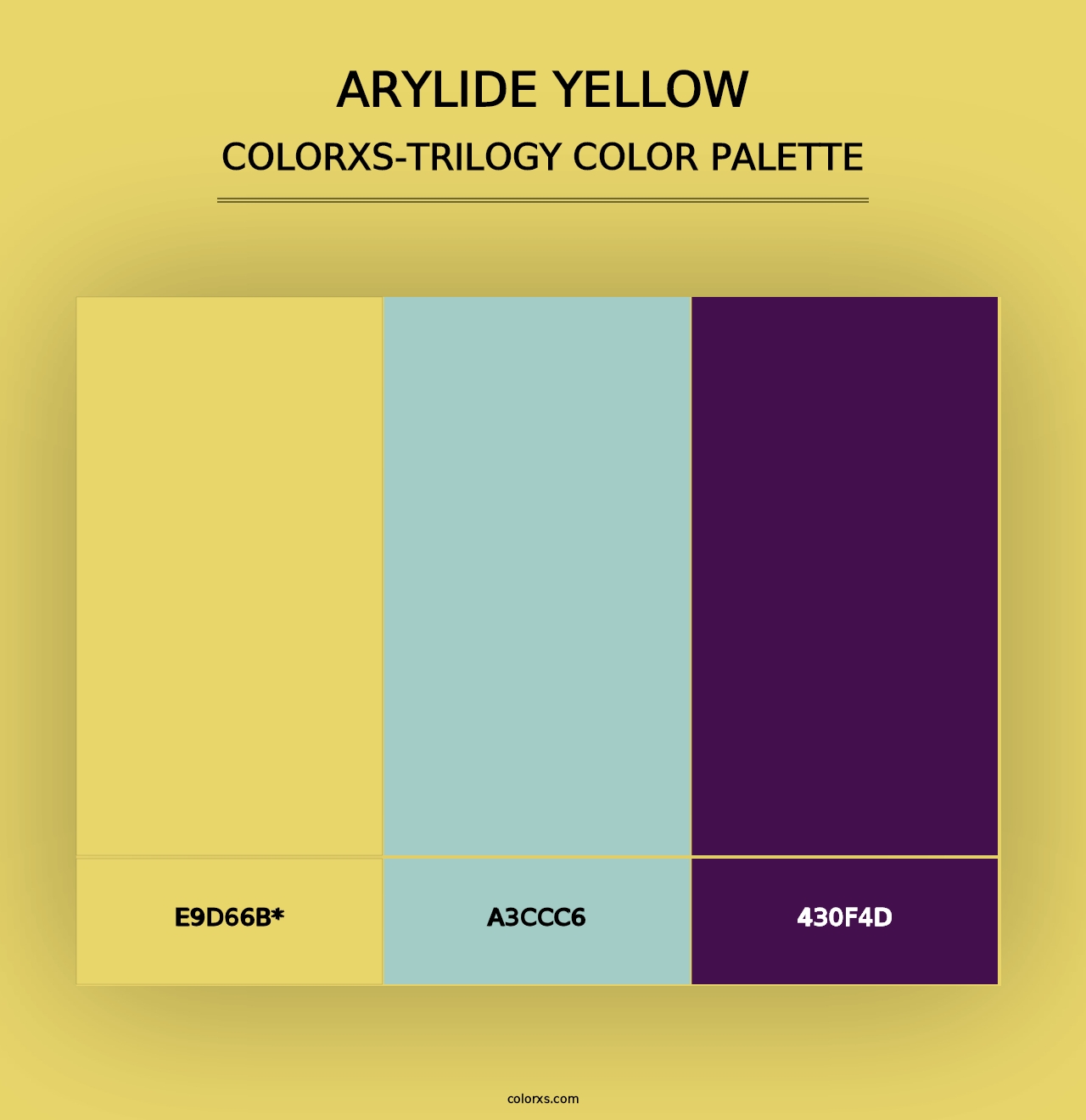 Arylide Yellow - Colorxs Trilogy Palette