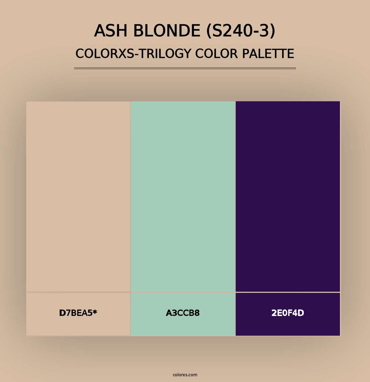 Ash Blonde (S240-3) - Colorxs Trilogy Palette