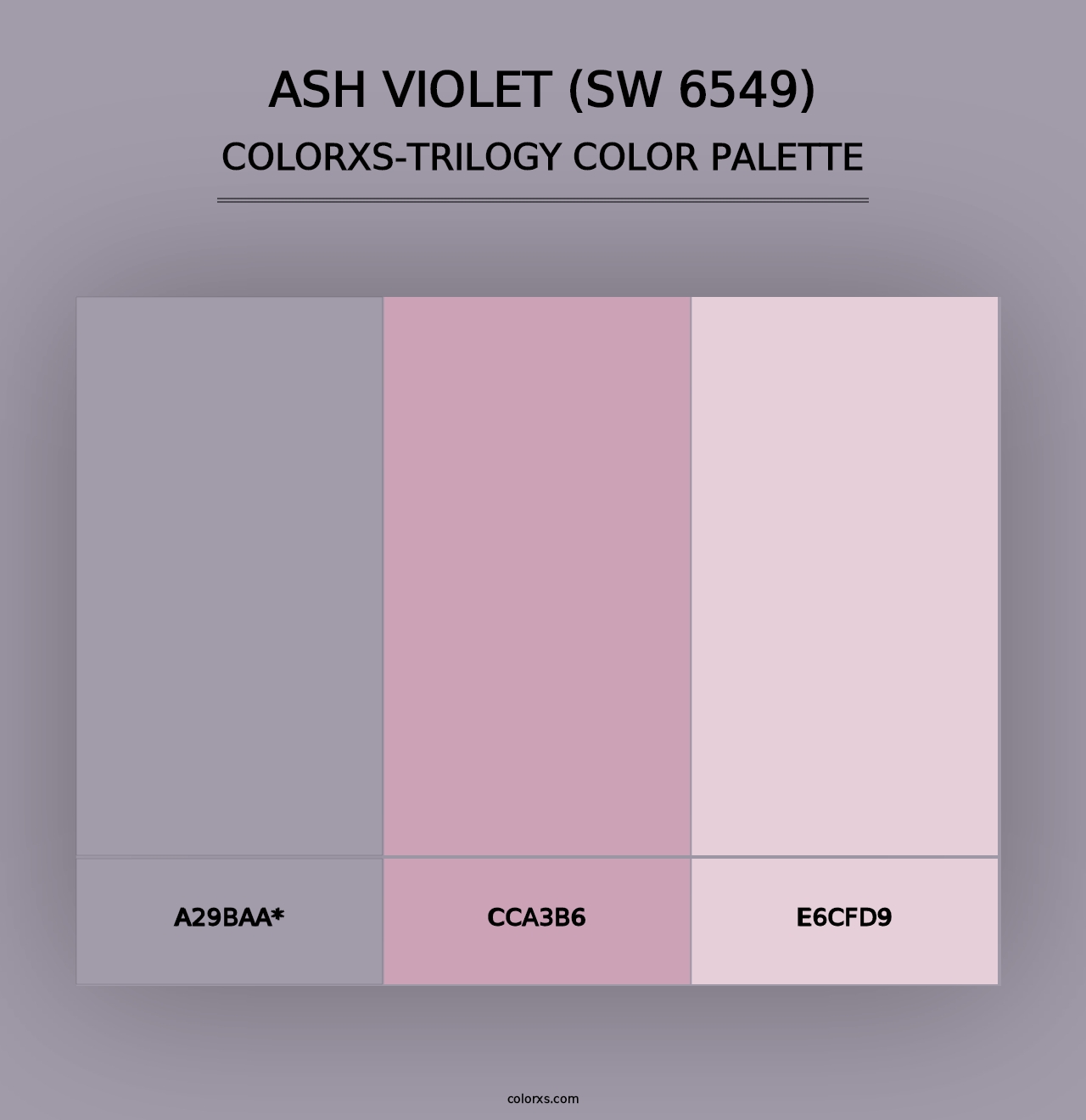 Ash Violet (SW 6549) - Colorxs Trilogy Palette