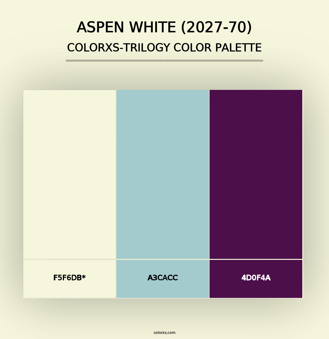 Aspen White (2027-70) - Colorxs Trilogy Palette