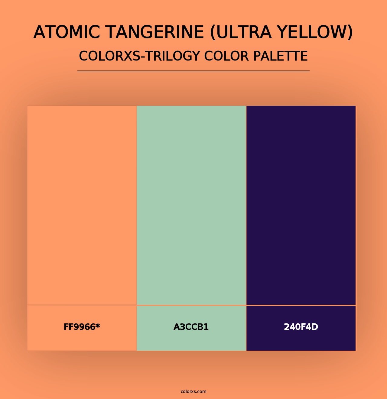 Atomic Tangerine (Ultra Yellow) - Colorxs Trilogy Palette