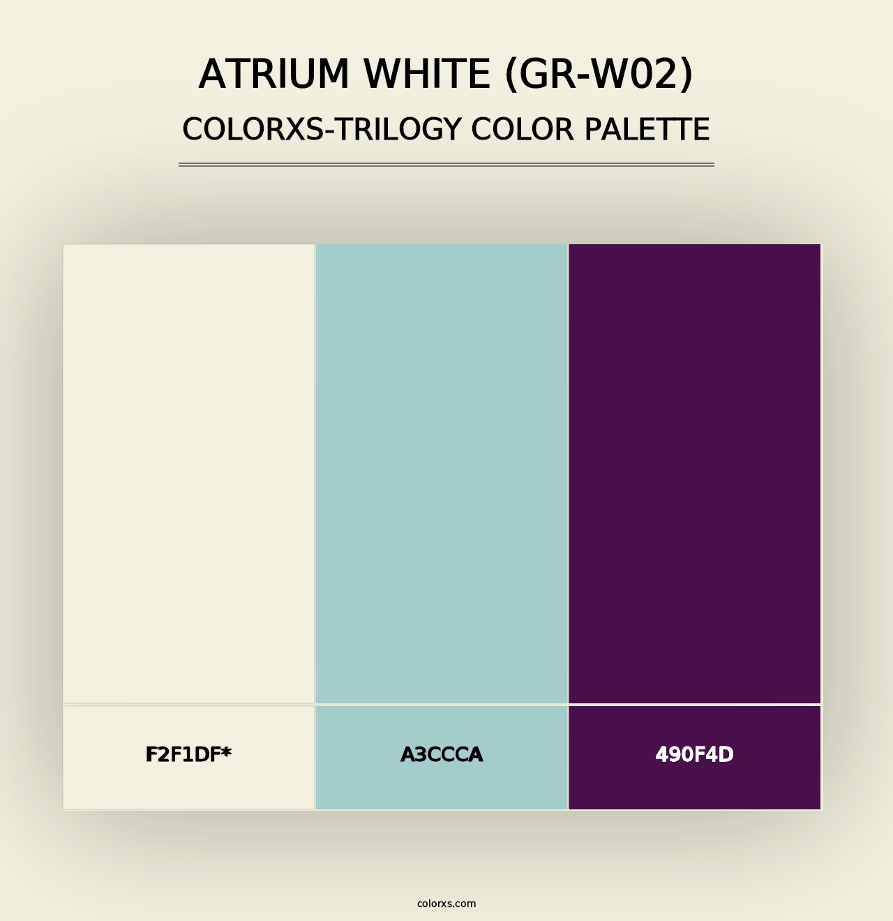 Atrium White (GR-W02) - Colorxs Trilogy Palette