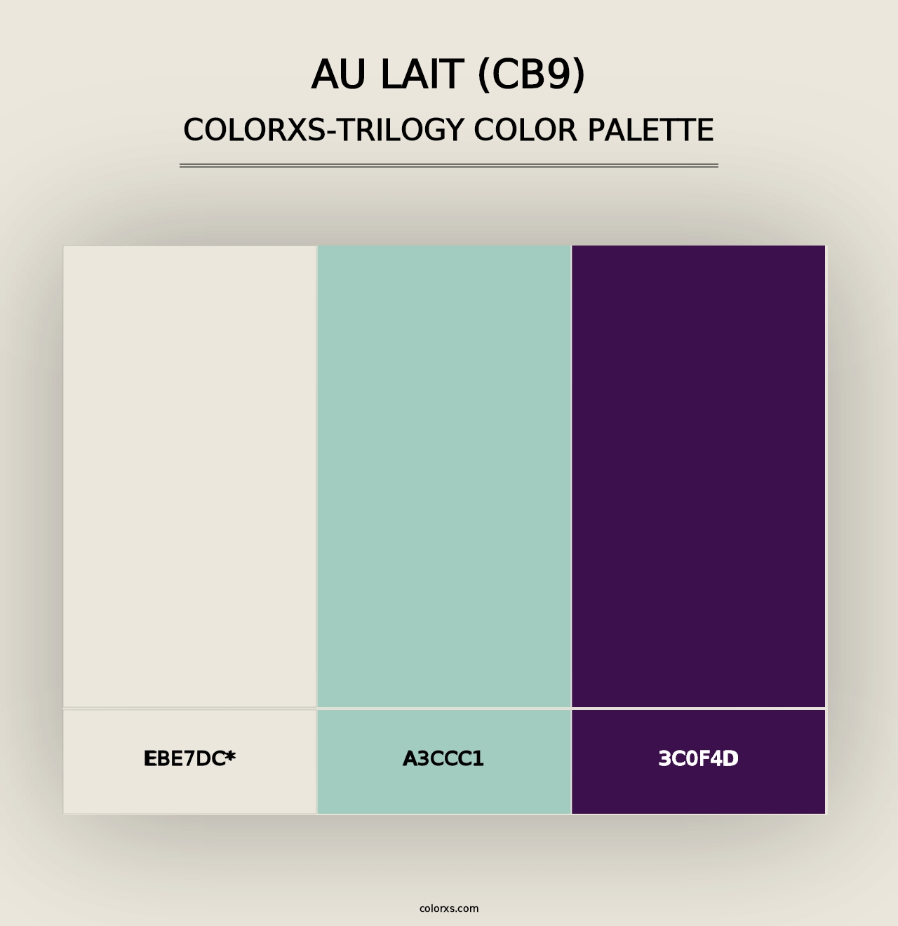 Au Lait (CB9) - Colorxs Trilogy Palette