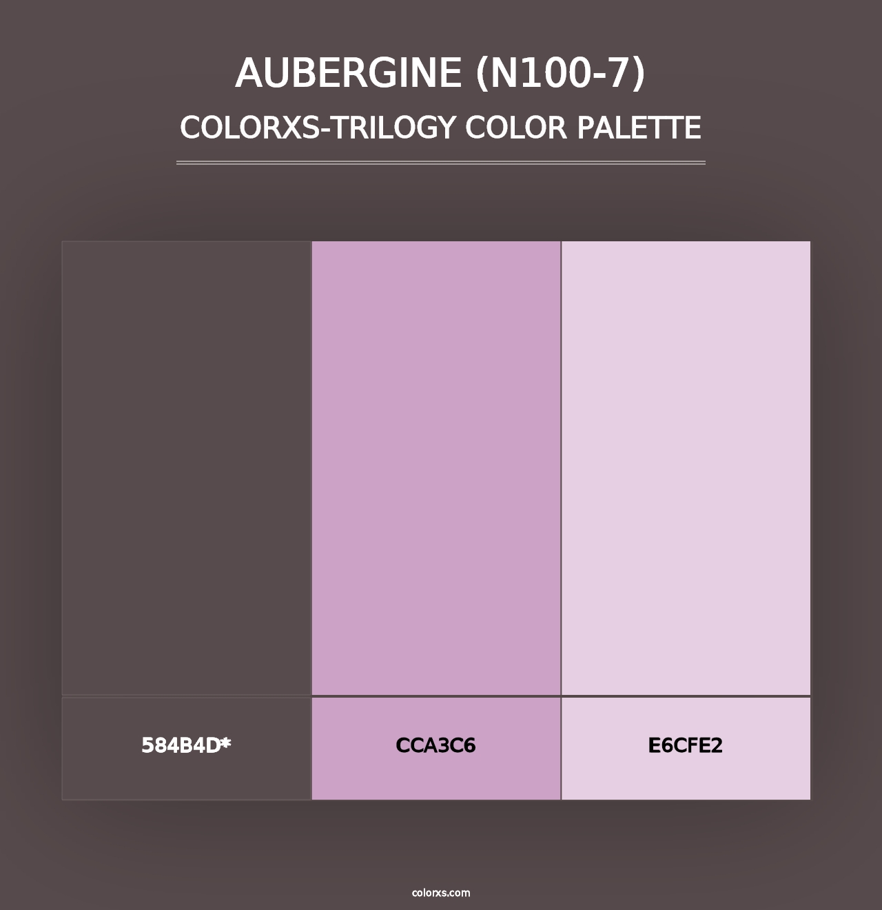 Aubergine (N100-7) - Colorxs Trilogy Palette