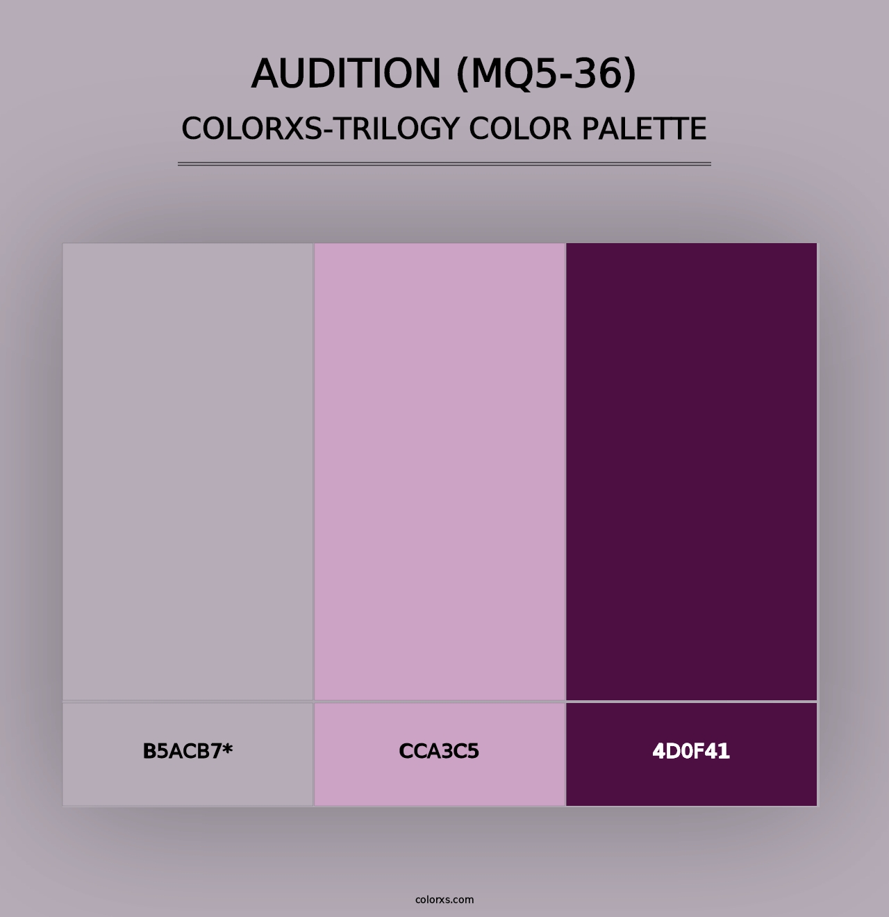 Audition (MQ5-36) - Colorxs Trilogy Palette