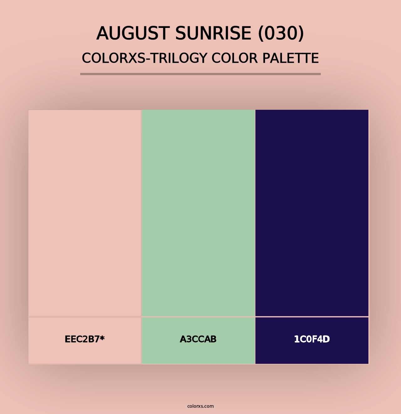 August Sunrise (030) - Colorxs Trilogy Palette