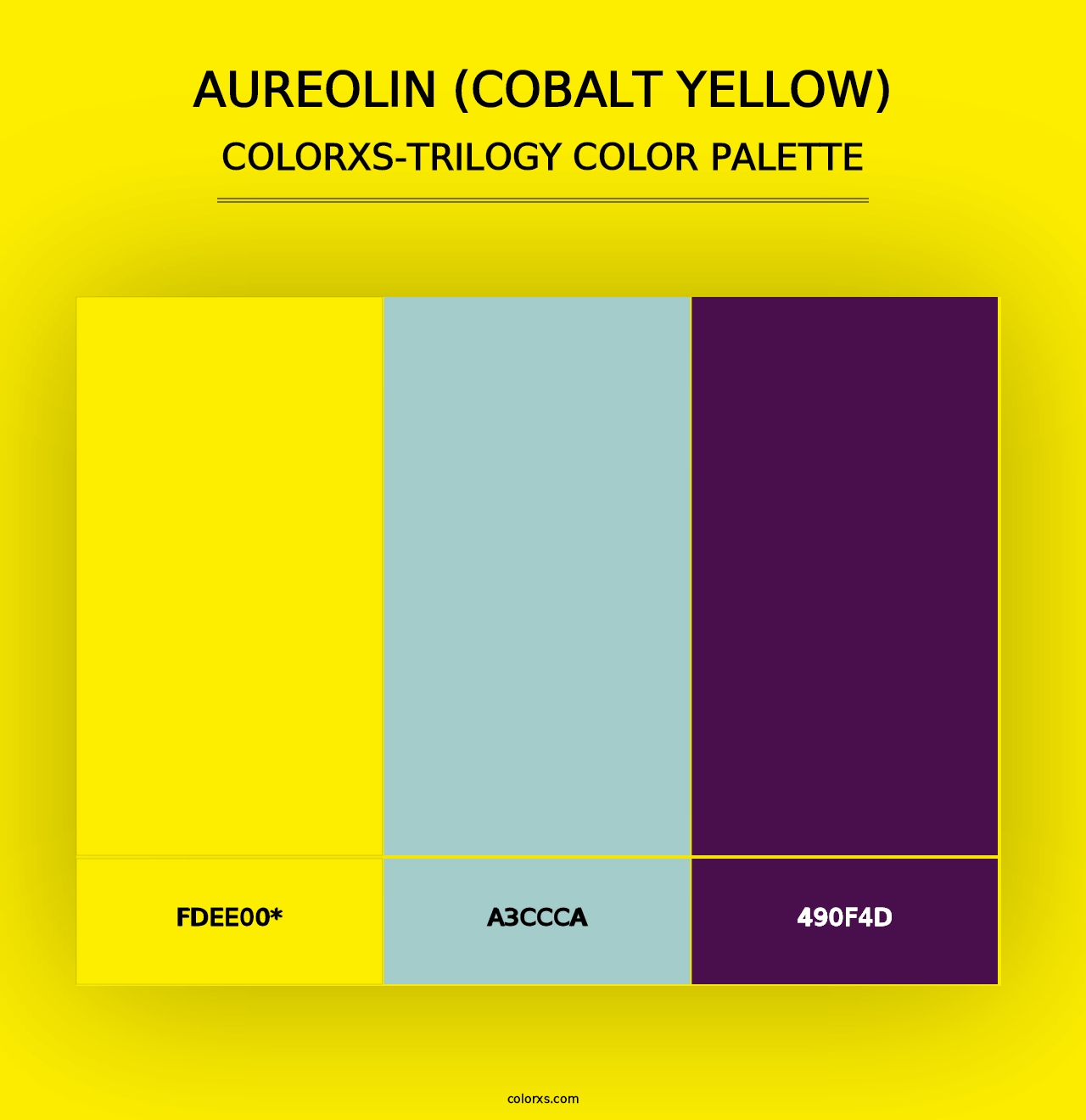 Aureolin (Cobalt Yellow) - Colorxs Trilogy Palette