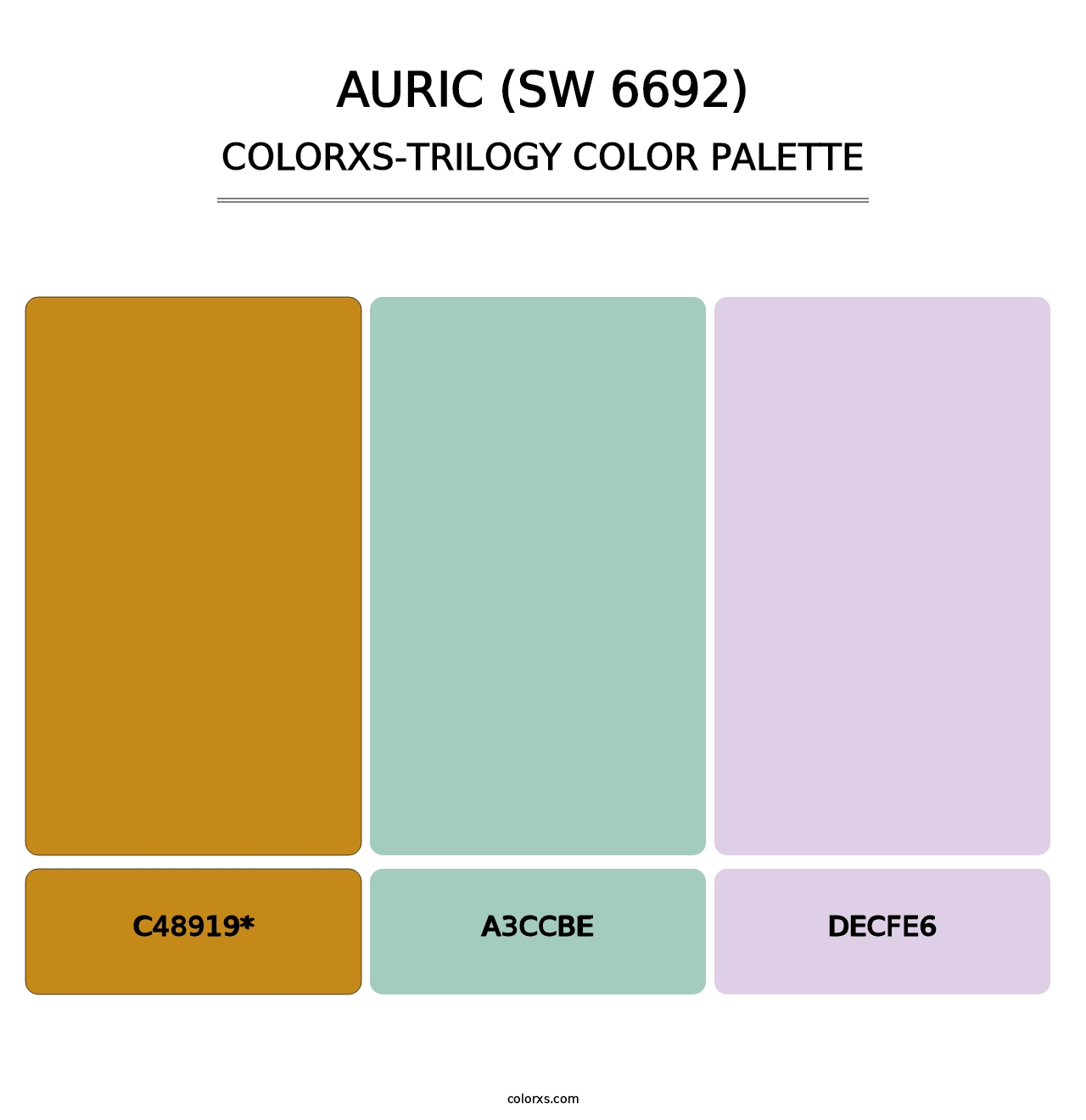 Auric (SW 6692) - Colorxs Trilogy Palette