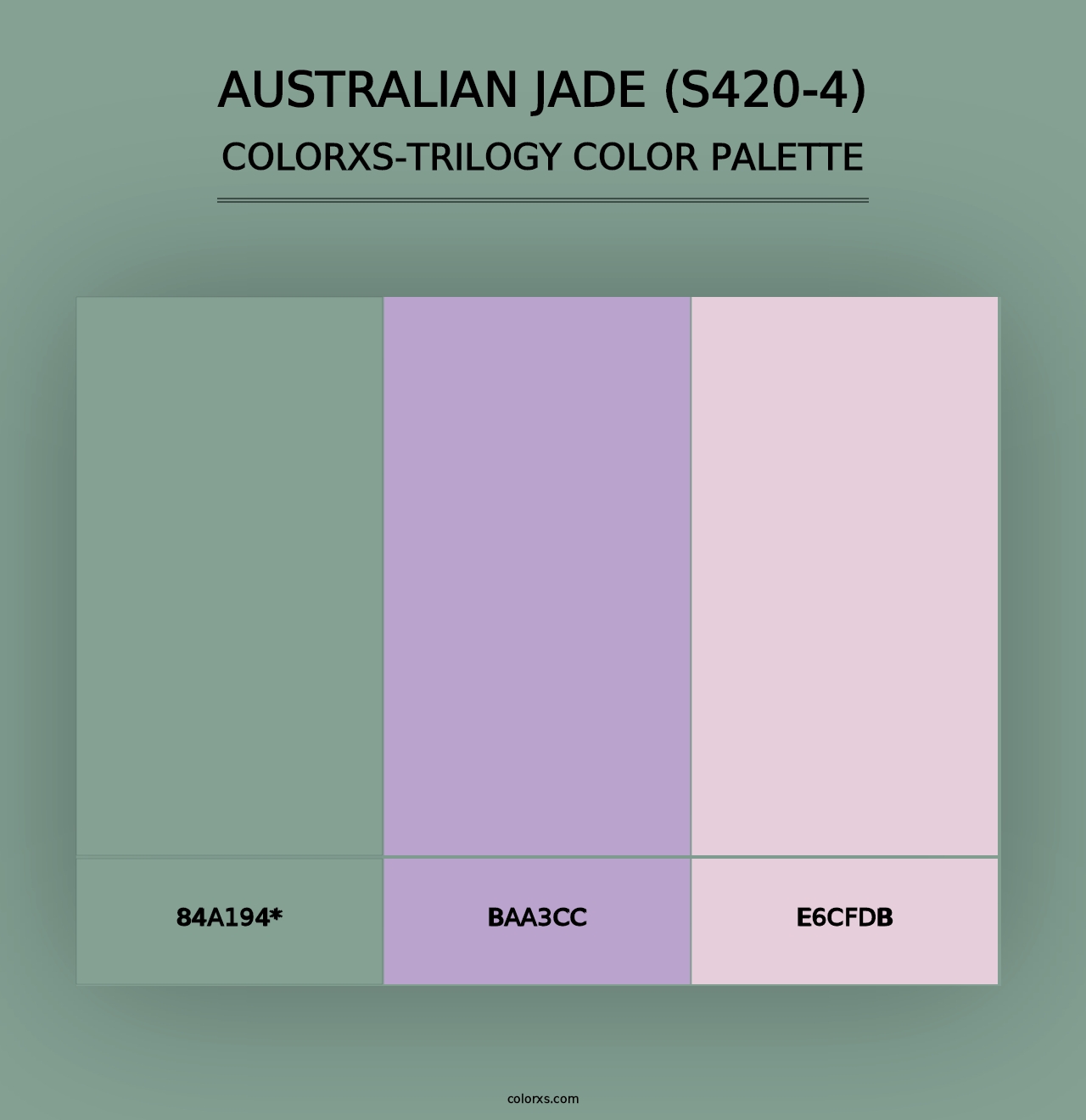 Australian Jade (S420-4) - Colorxs Trilogy Palette