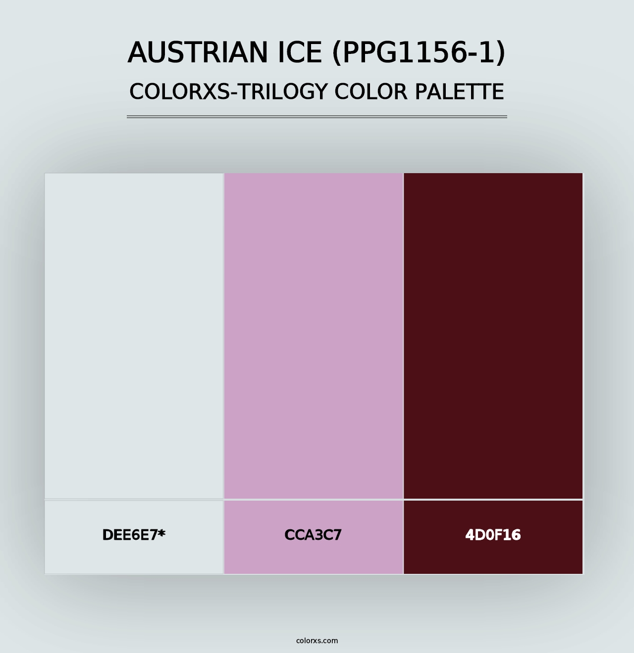 Austrian Ice (PPG1156-1) - Colorxs Trilogy Palette