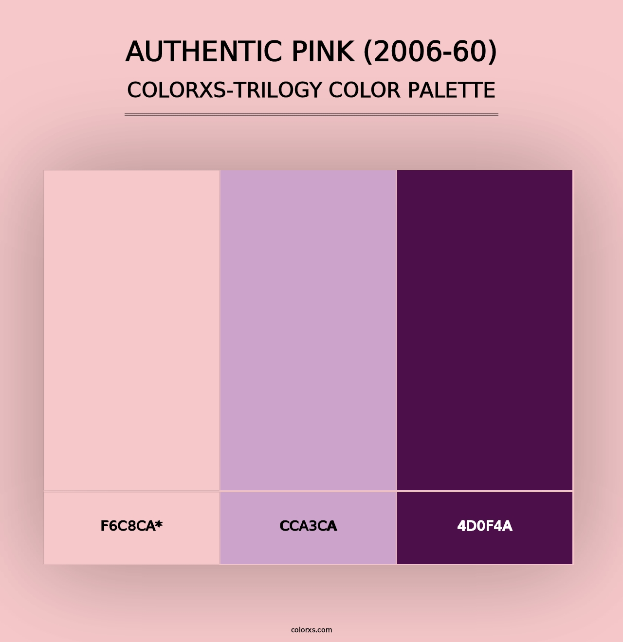 Authentic Pink (2006-60) - Colorxs Trilogy Palette