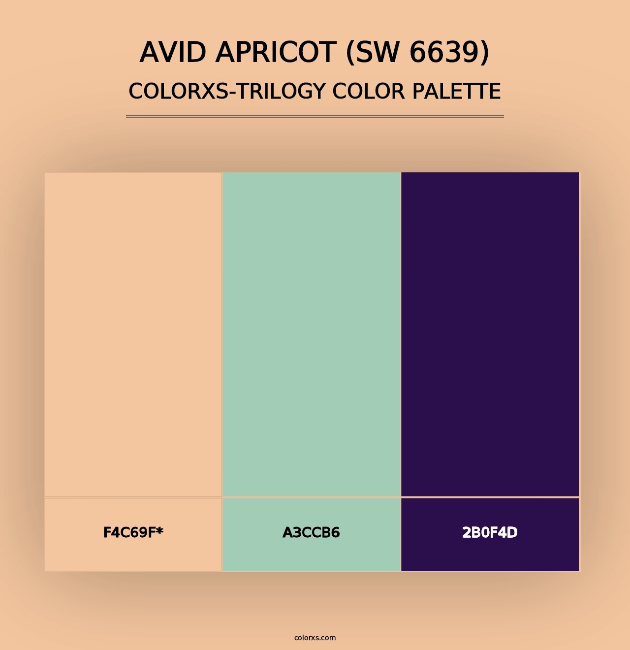 Avid Apricot (SW 6639) - Colorxs Trilogy Palette