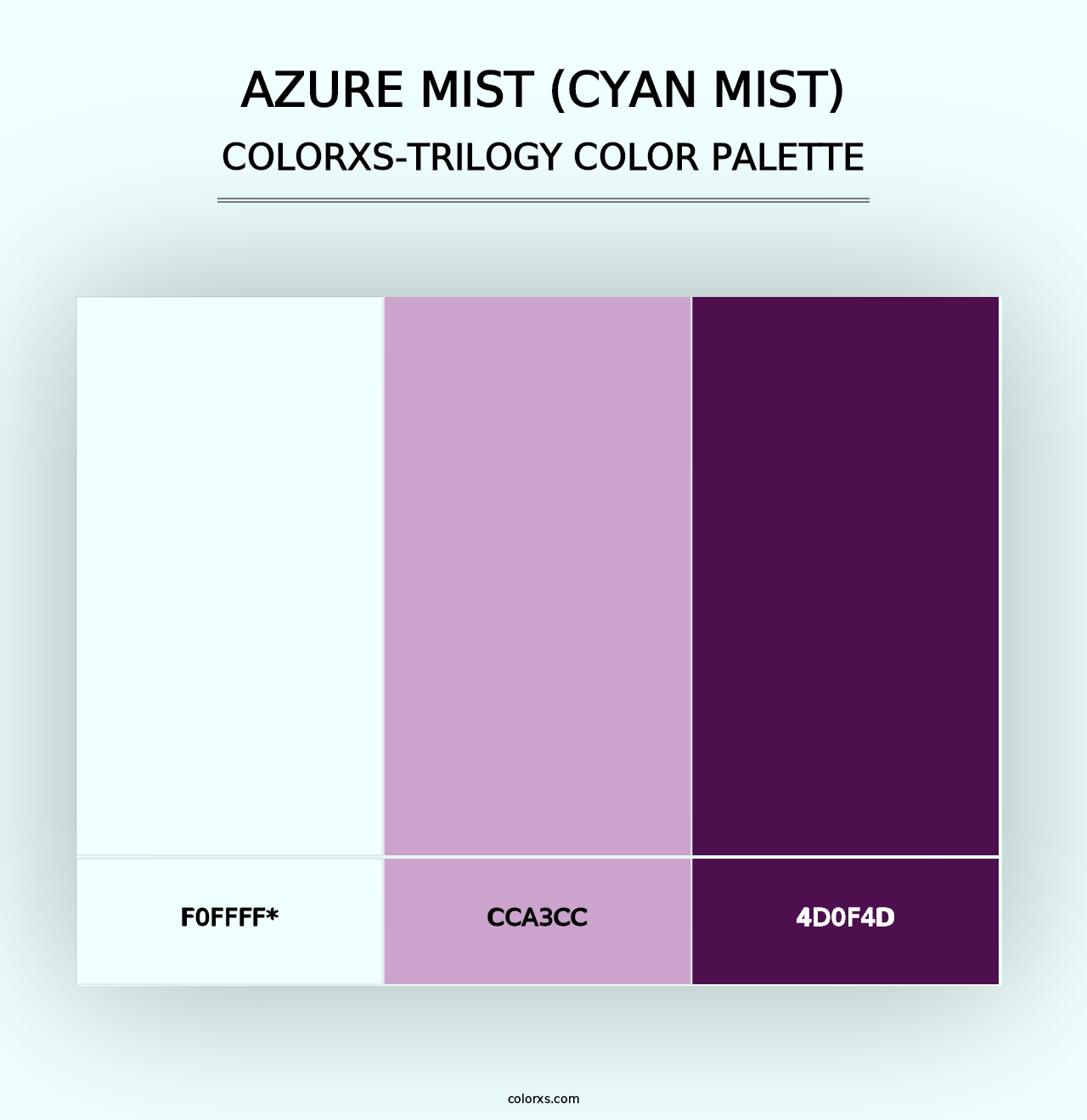 Azure Mist (Cyan Mist) - Colorxs Trilogy Palette