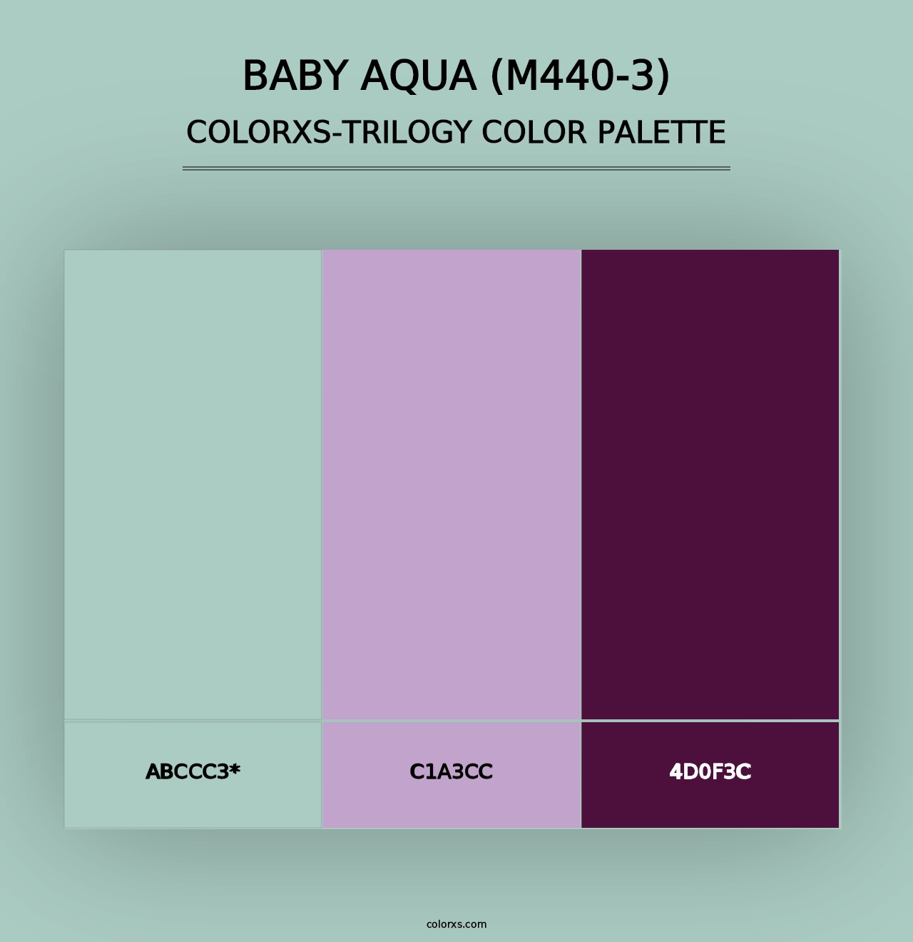 Baby Aqua (M440-3) - Colorxs Trilogy Palette