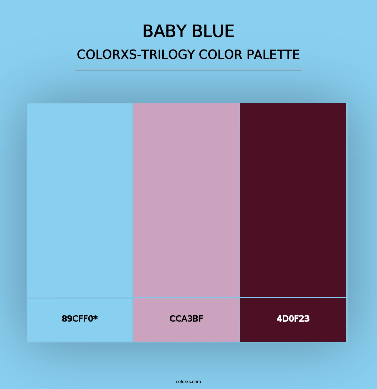 Baby Blue - Colorxs Trilogy Palette