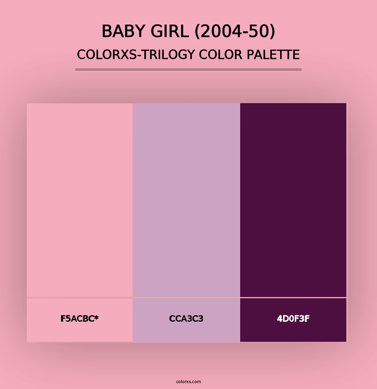 Baby Girl (2004-50) - Colorxs Trilogy Palette