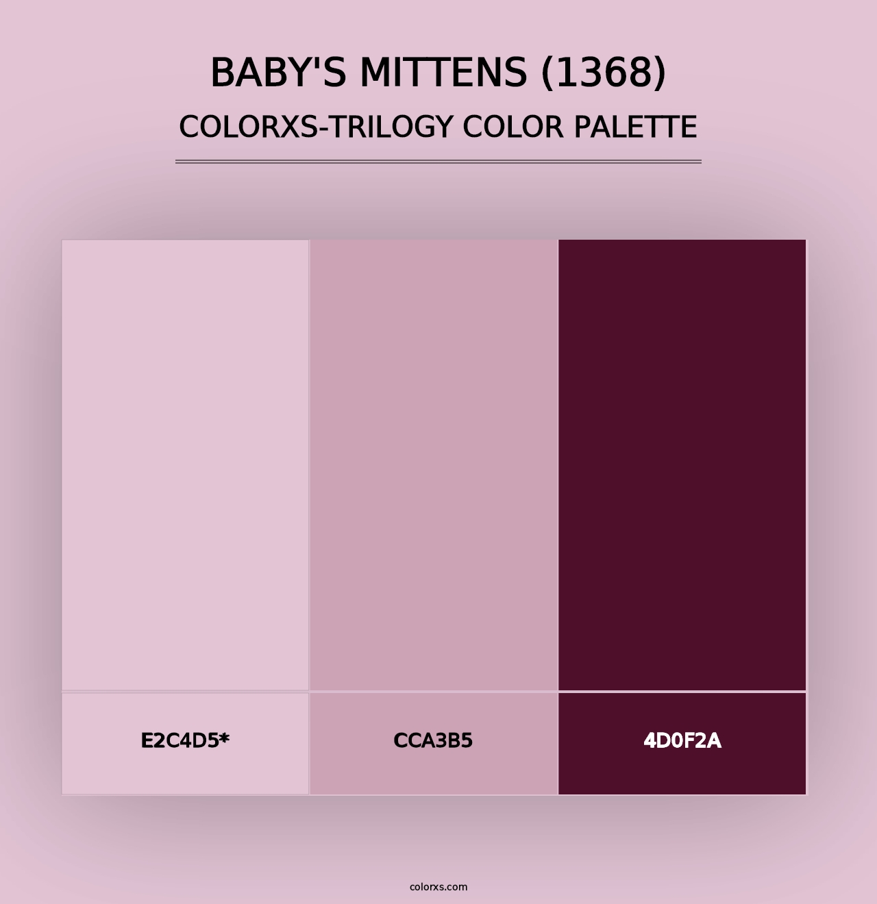 Baby's Mittens (1368) - Colorxs Trilogy Palette