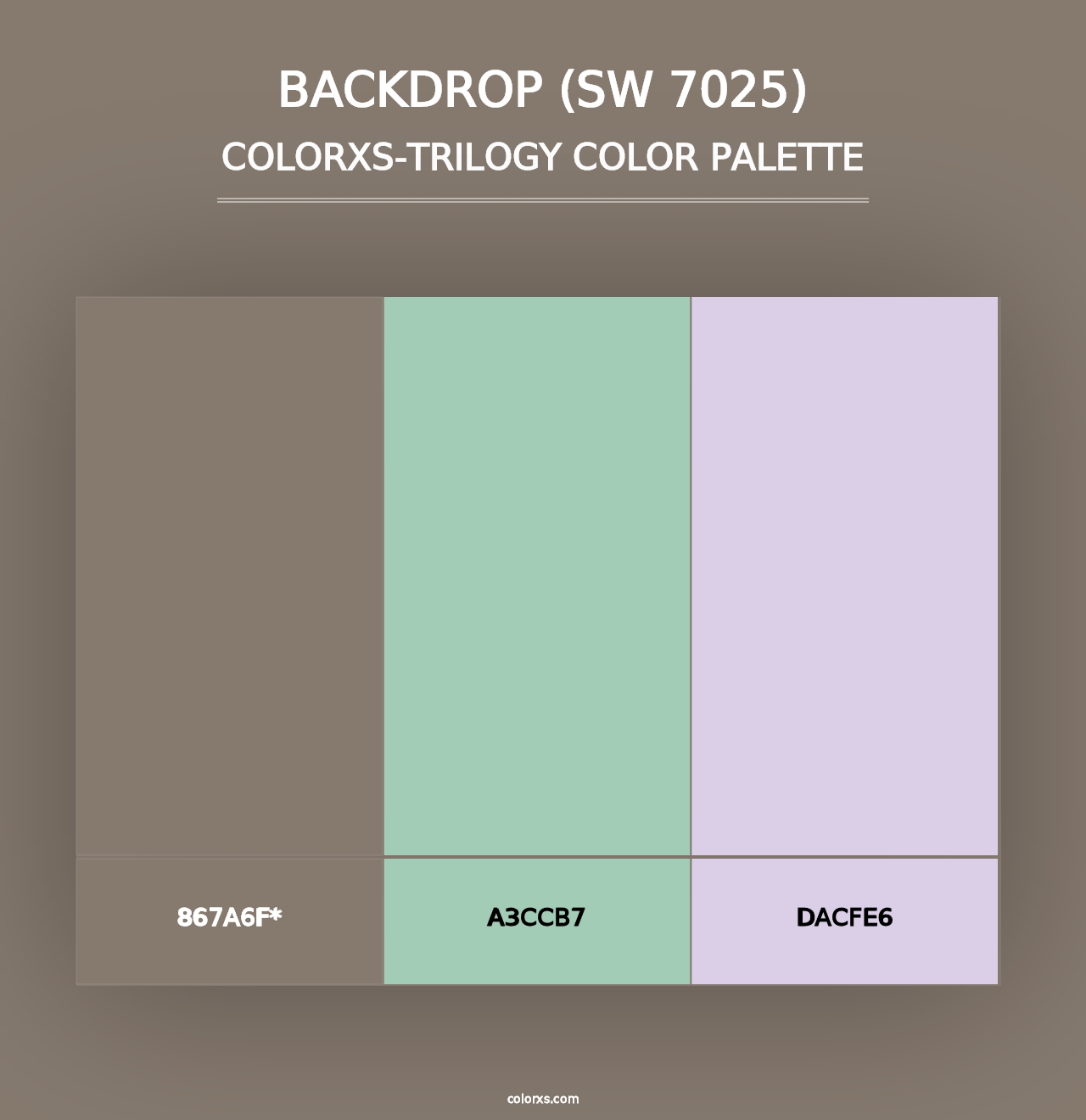 Backdrop (SW 7025) - Colorxs Trilogy Palette