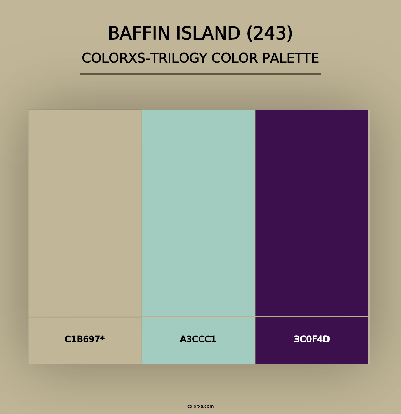 Baffin Island (243) - Colorxs Trilogy Palette