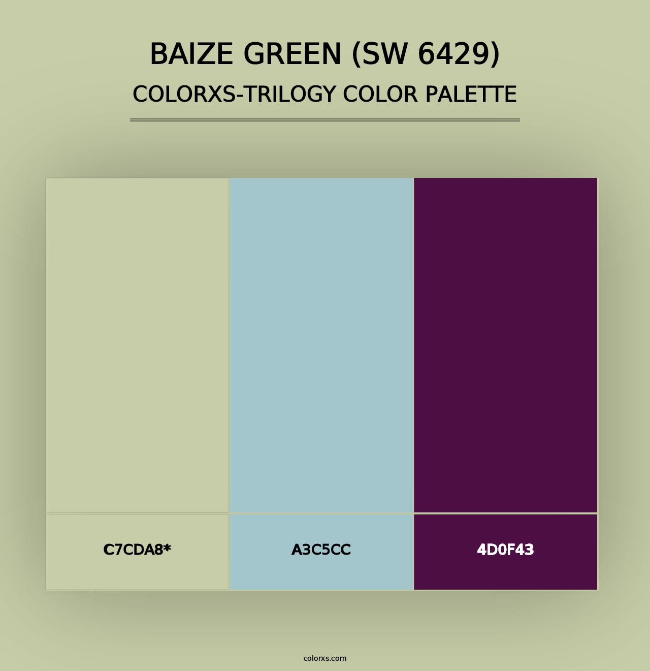 Baize Green (SW 6429) - Colorxs Trilogy Palette