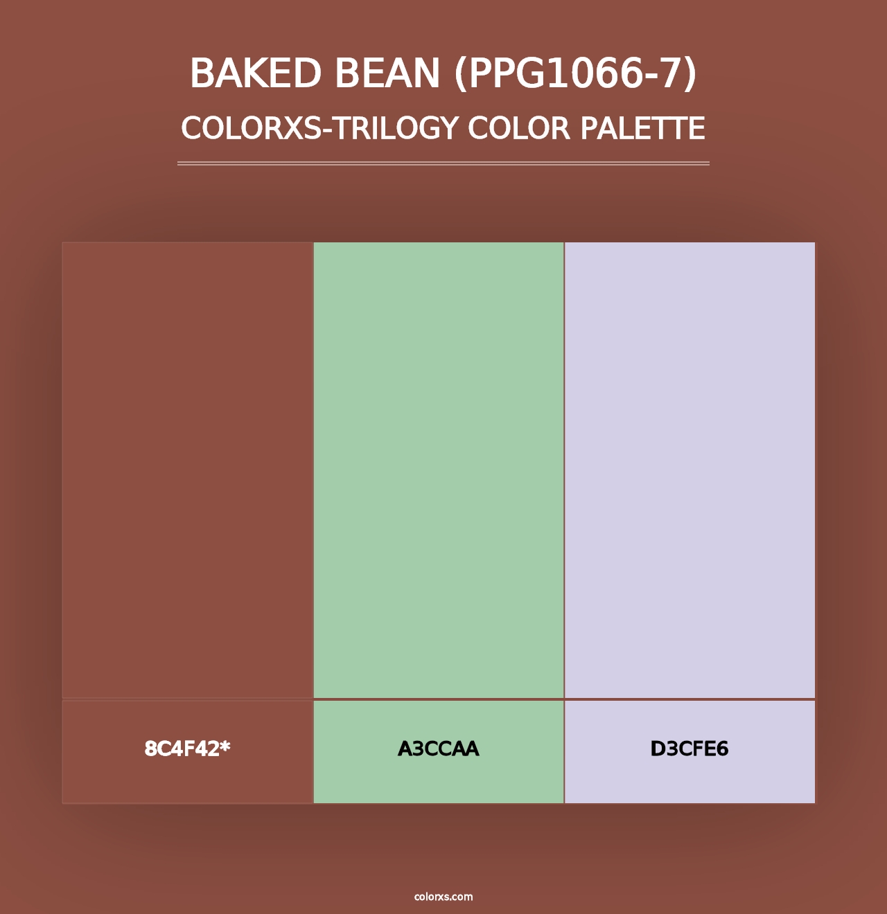 Baked Bean (PPG1066-7) - Colorxs Trilogy Palette