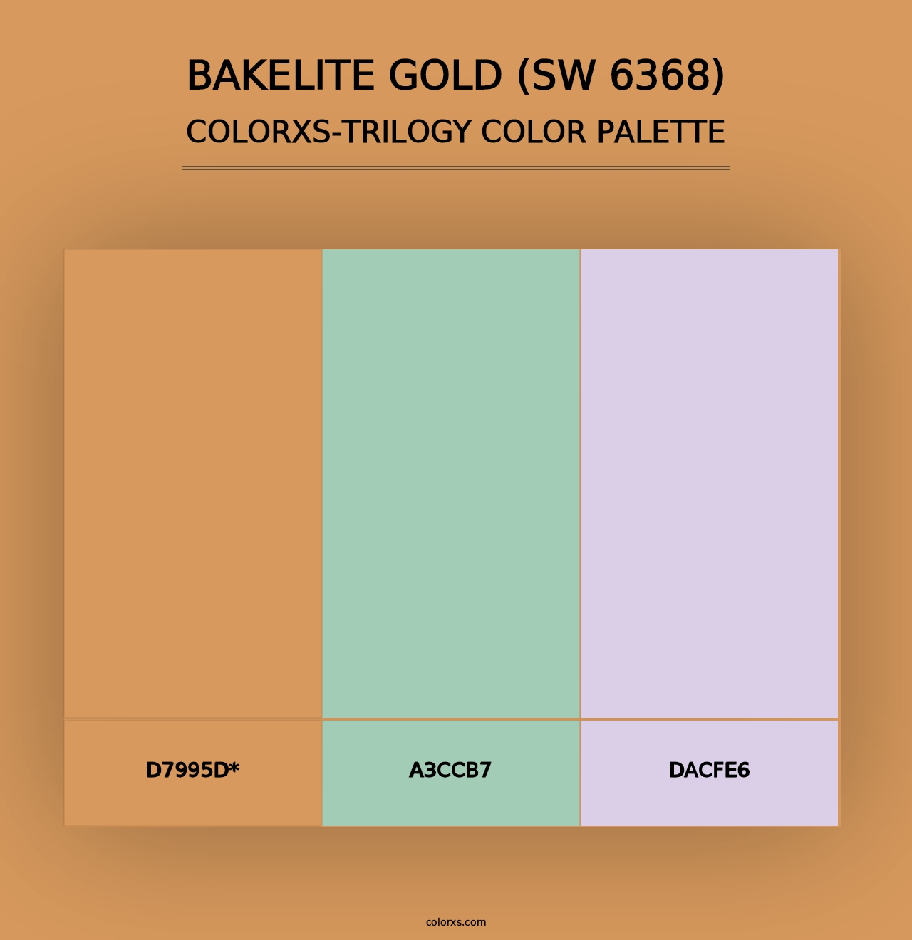 Bakelite Gold (SW 6368) - Colorxs Trilogy Palette