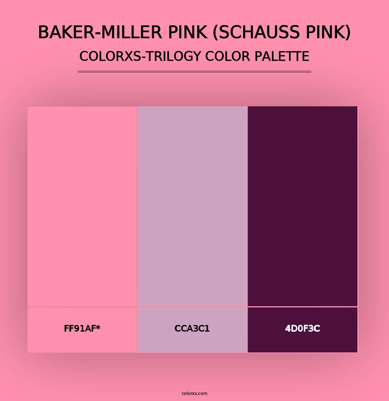 Baker-Miller Pink (Schauss Pink) - Colorxs Trilogy Palette